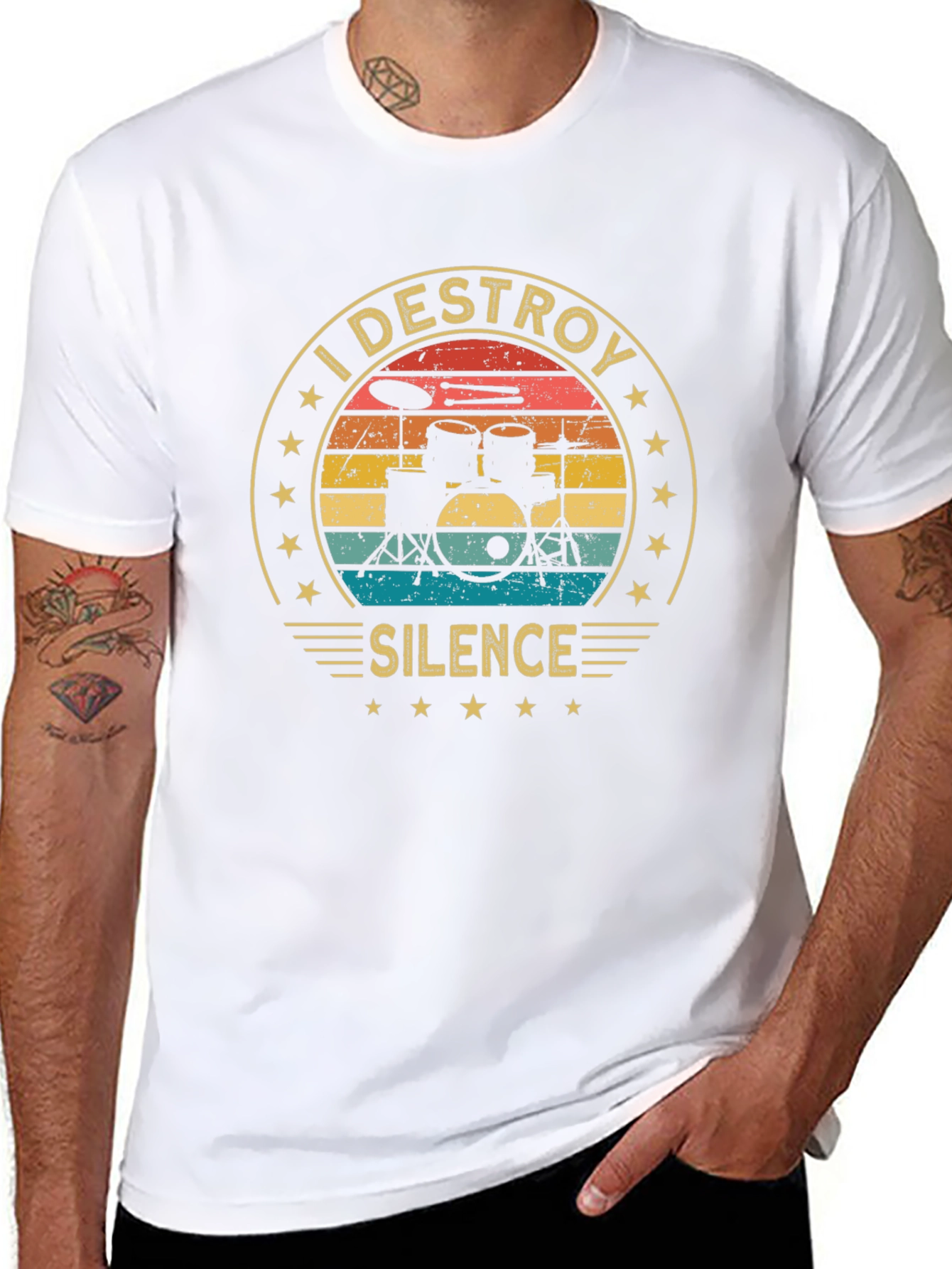 I Destroy Silence Drummer T-Shirt