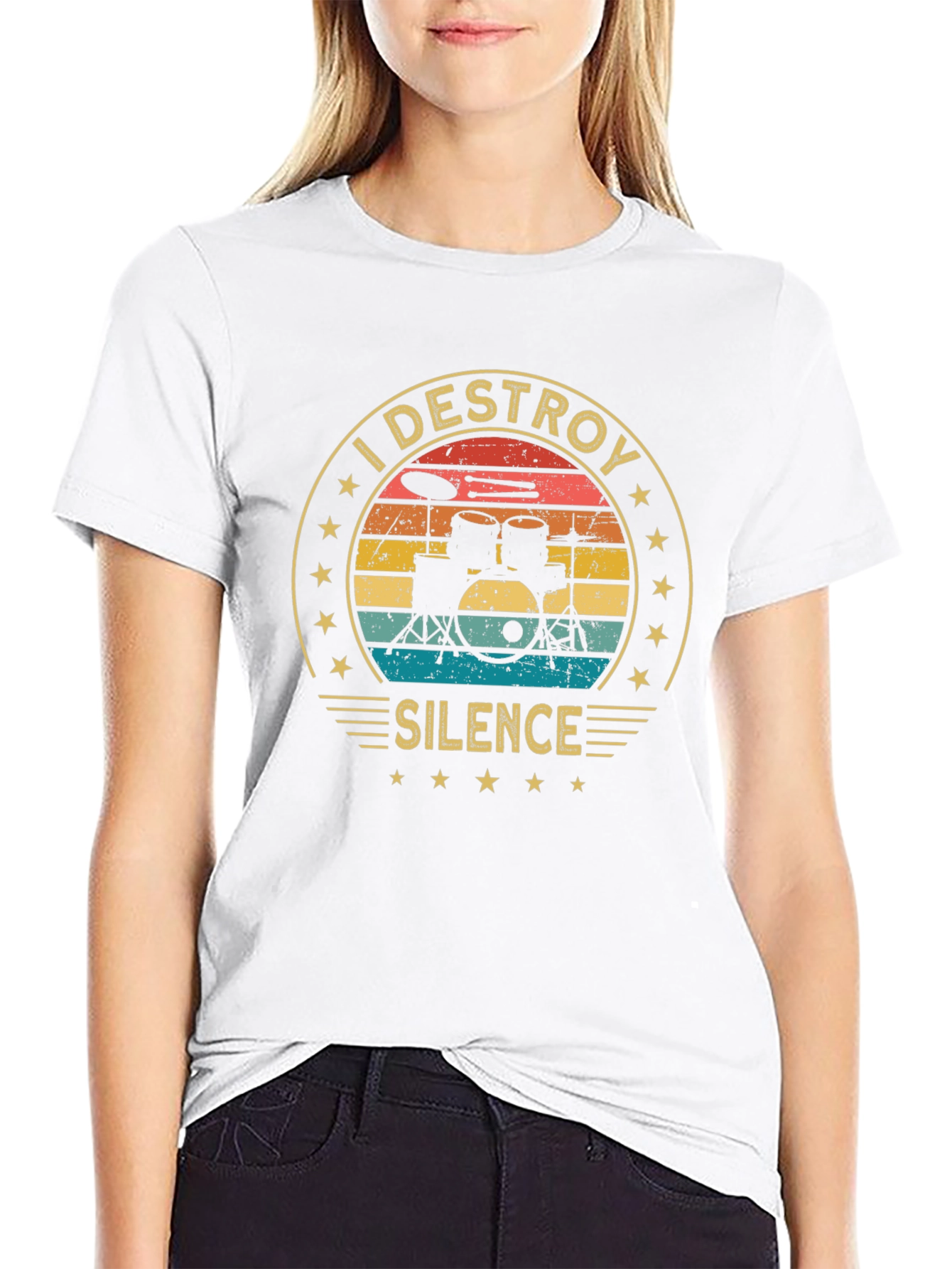 I Destroy Silence Drummer T-Shirt