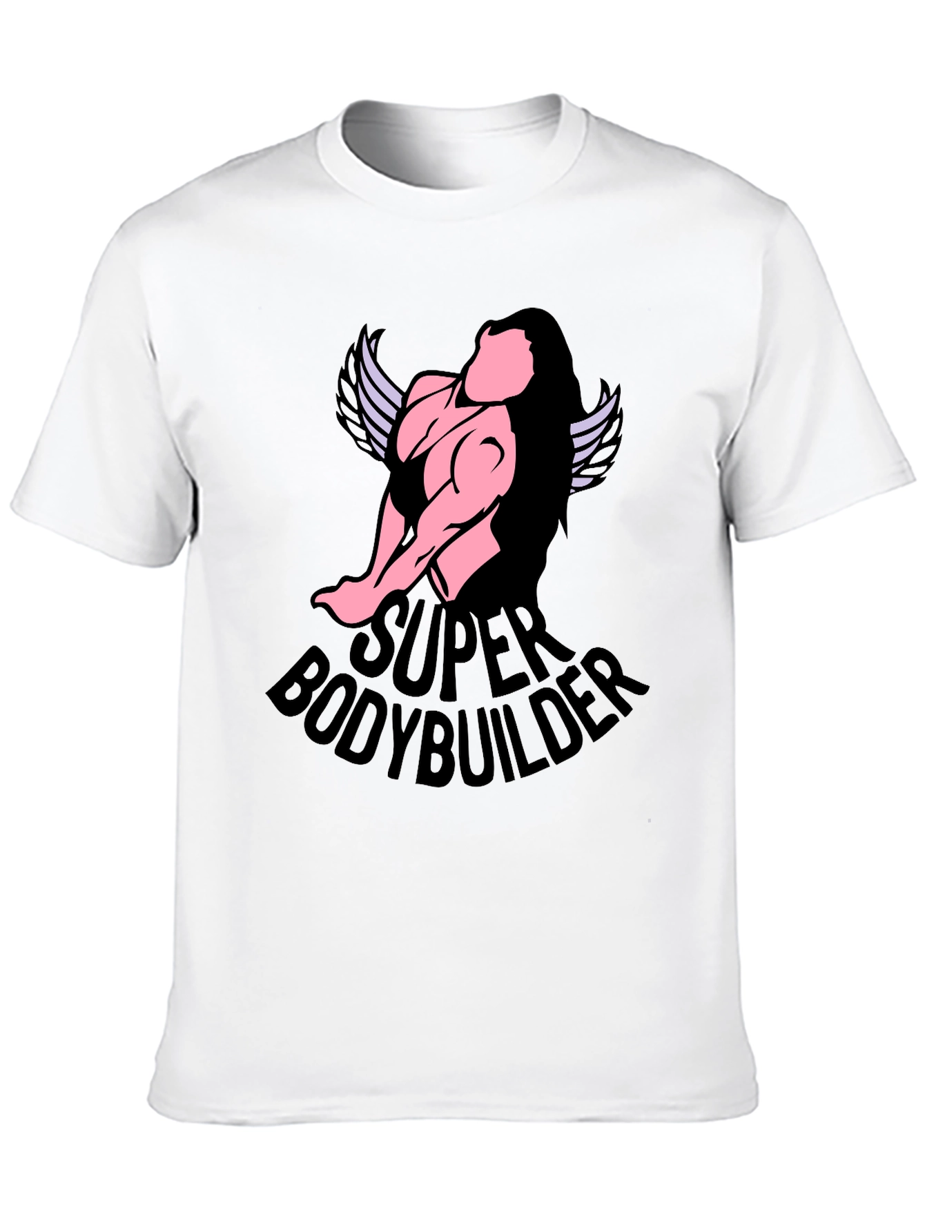 Super Bodybuilder Graphic T-Shirt - Black Cotton Tee