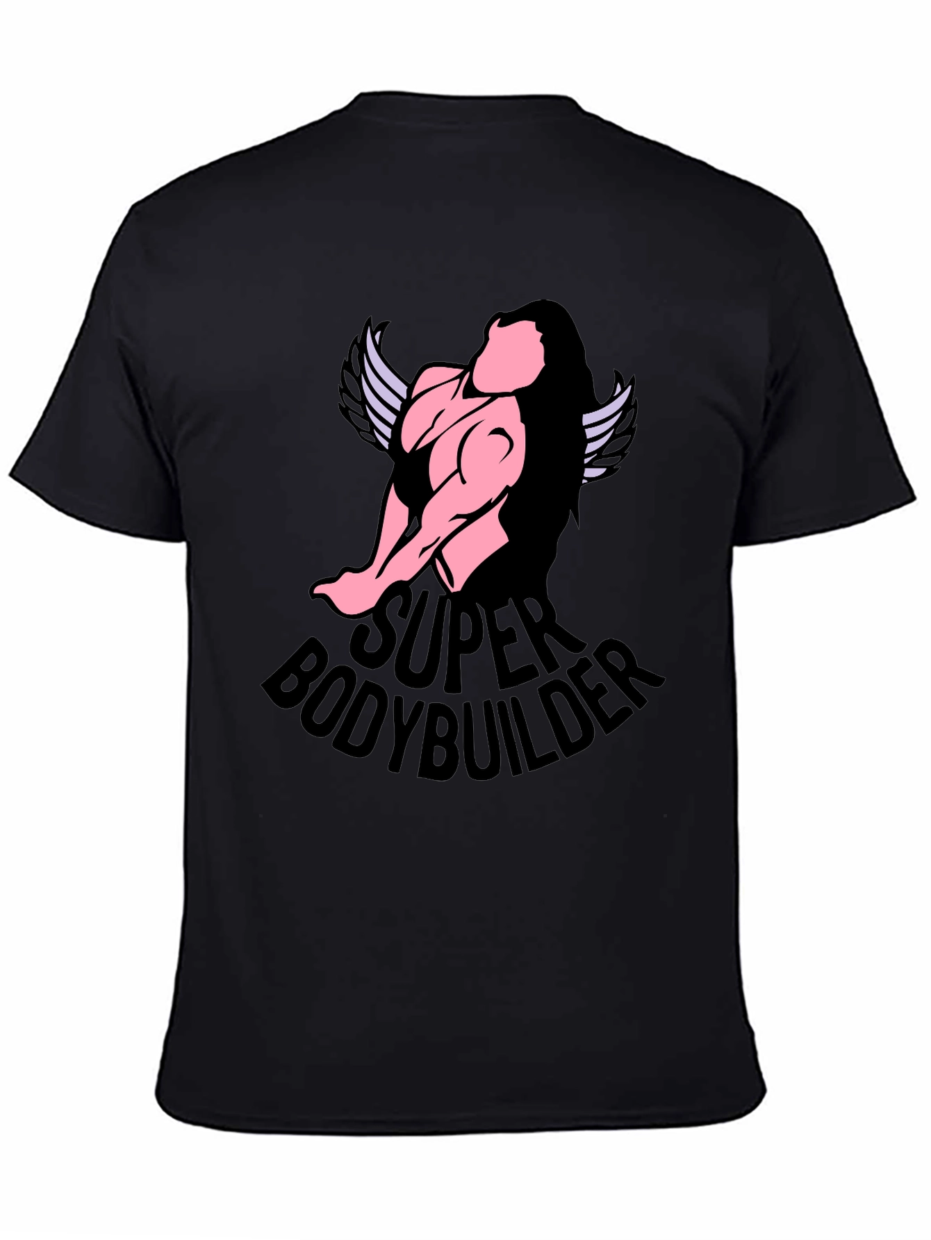 Super Bodybuilder Graphic T-Shirt - Black Cotton Tee