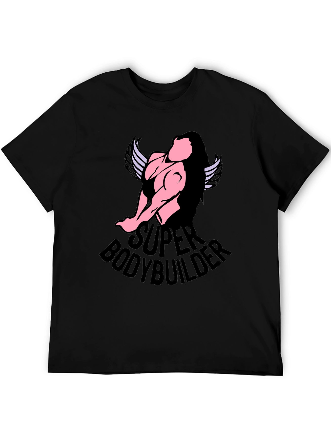 Super Bodybuilder Graphic T-Shirt - Black Cotton Tee