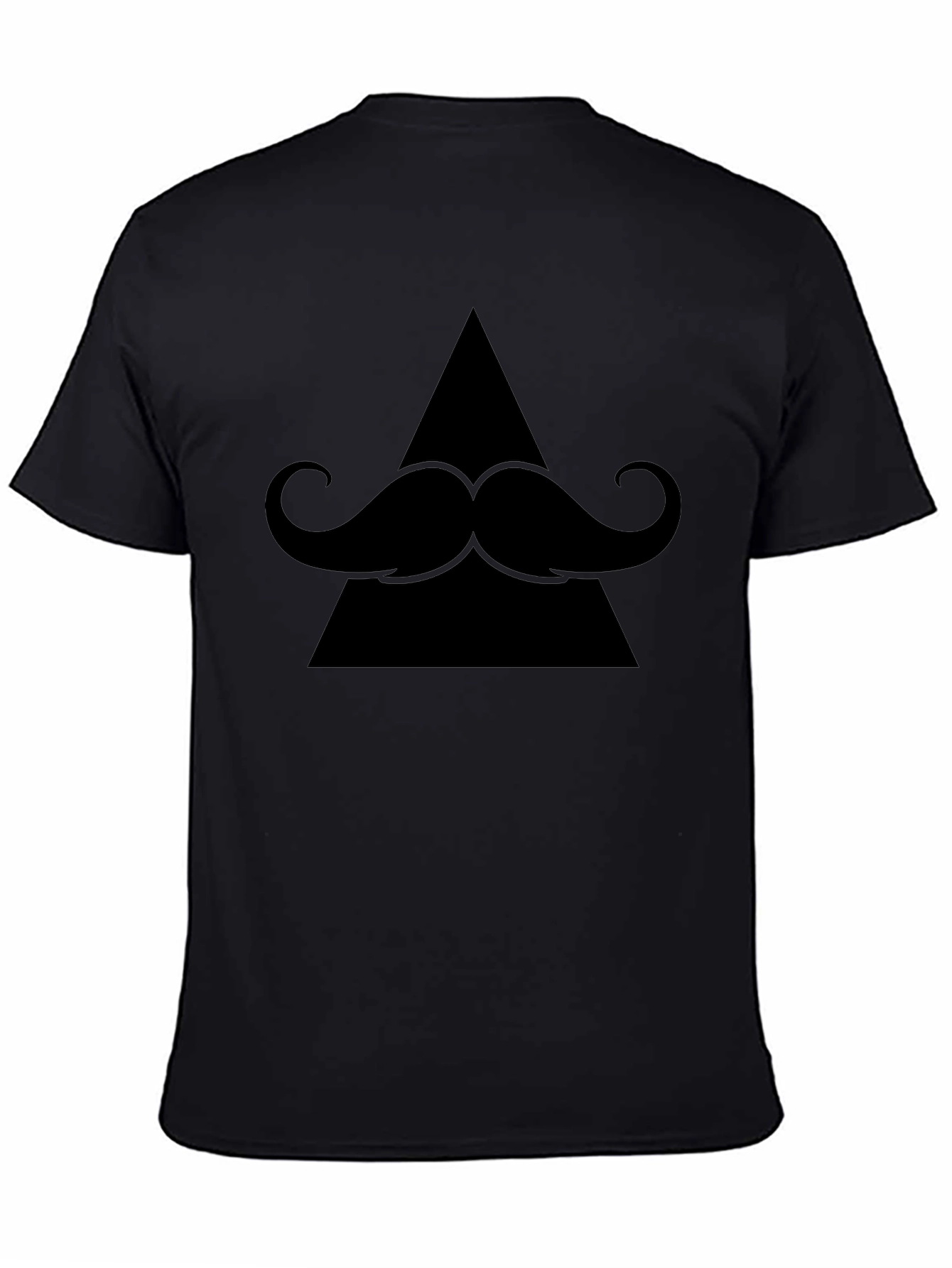 Stylish Triangle Mustache Graphic T-Shirt
