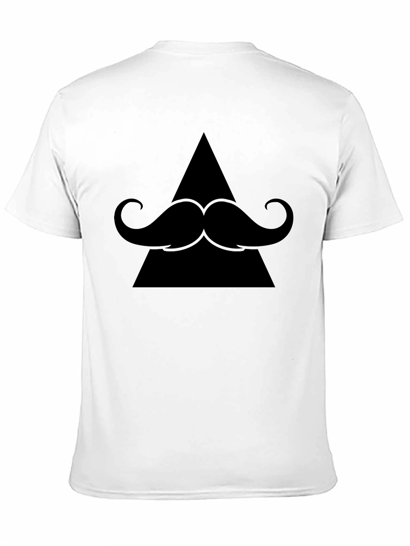 Stylish Triangle Mustache Graphic T-Shirt