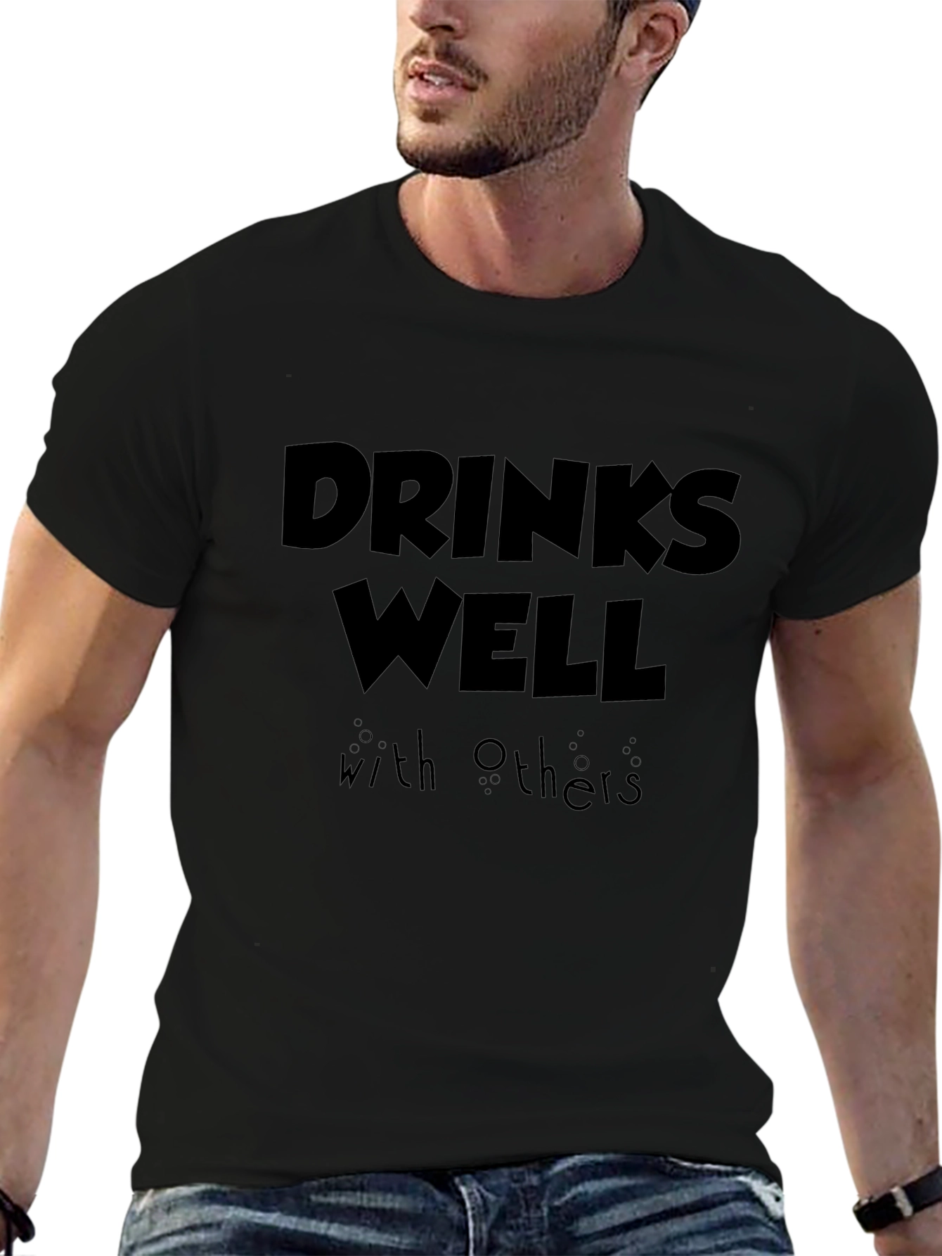 Drinks Well With Others Black T-Shirt