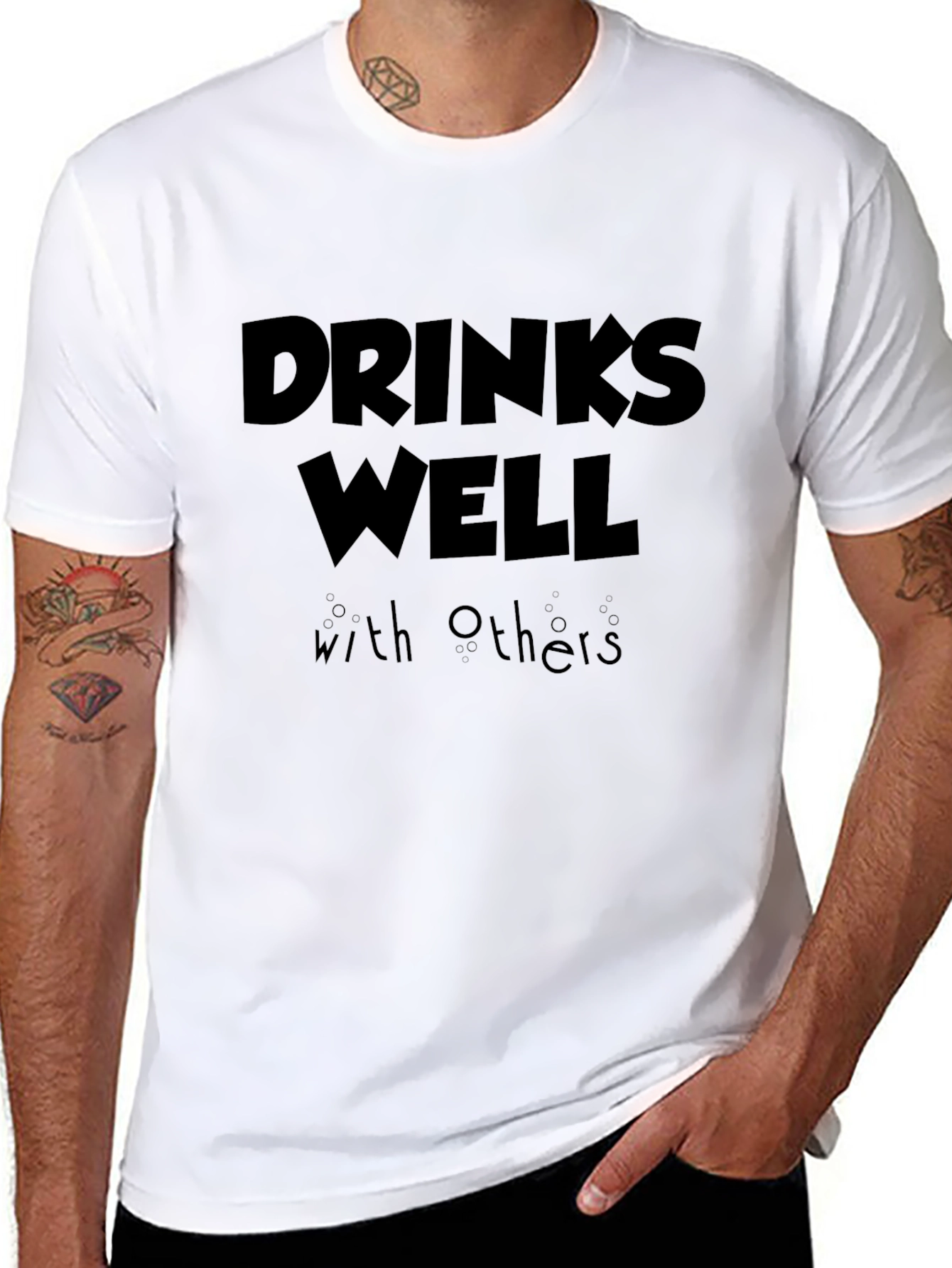 Drinks Well With Others Black T-Shirt
