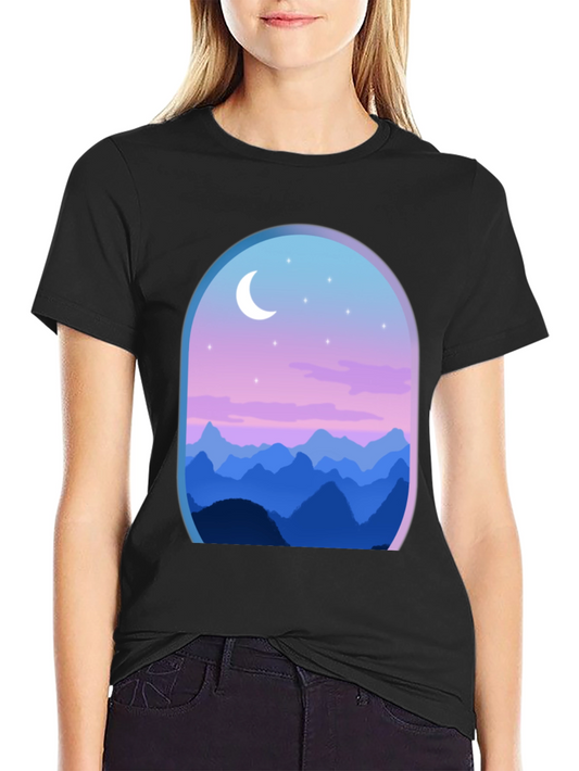 Mountain Nightscape Graphic Tee