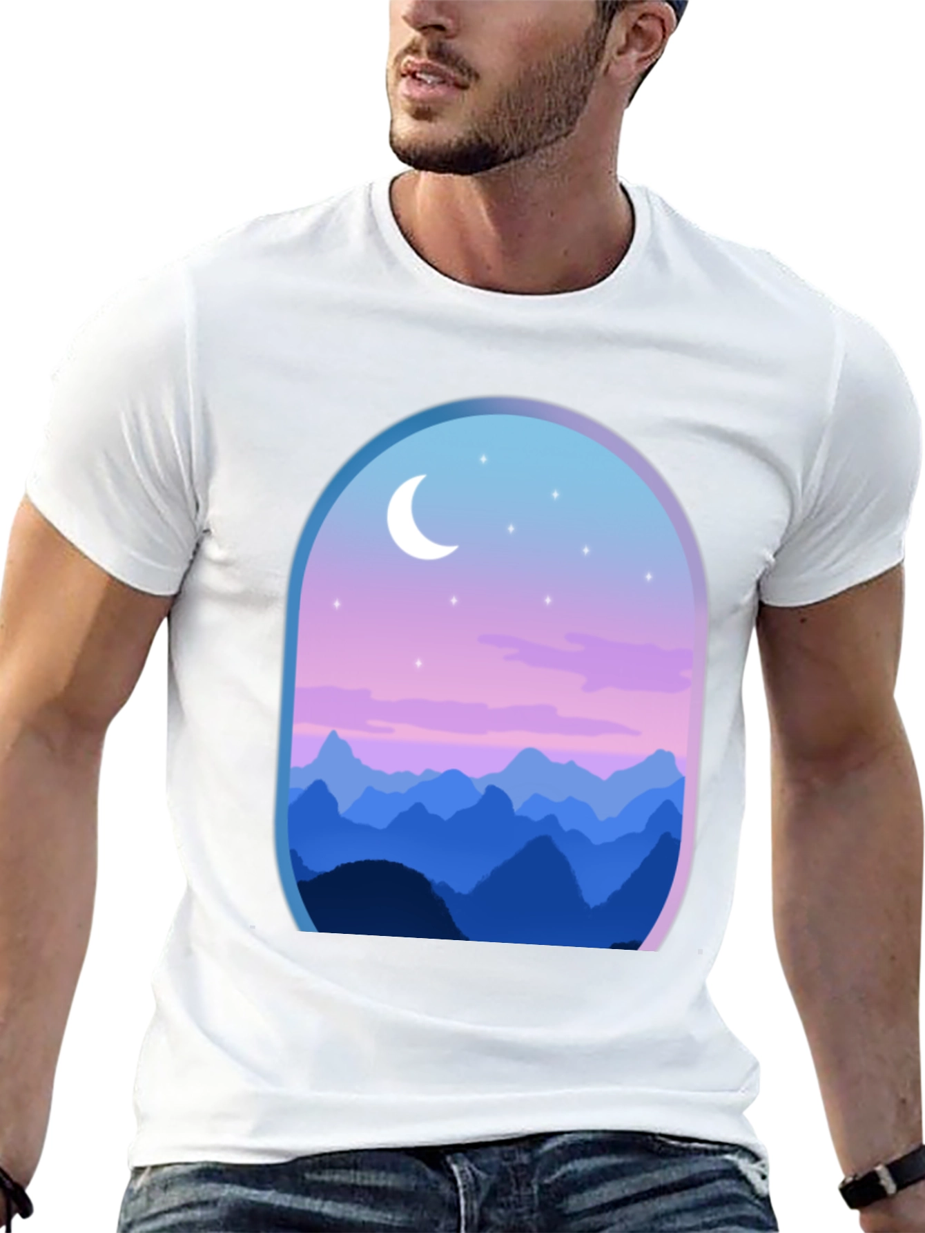 Mountain Nightscape Graphic Tee