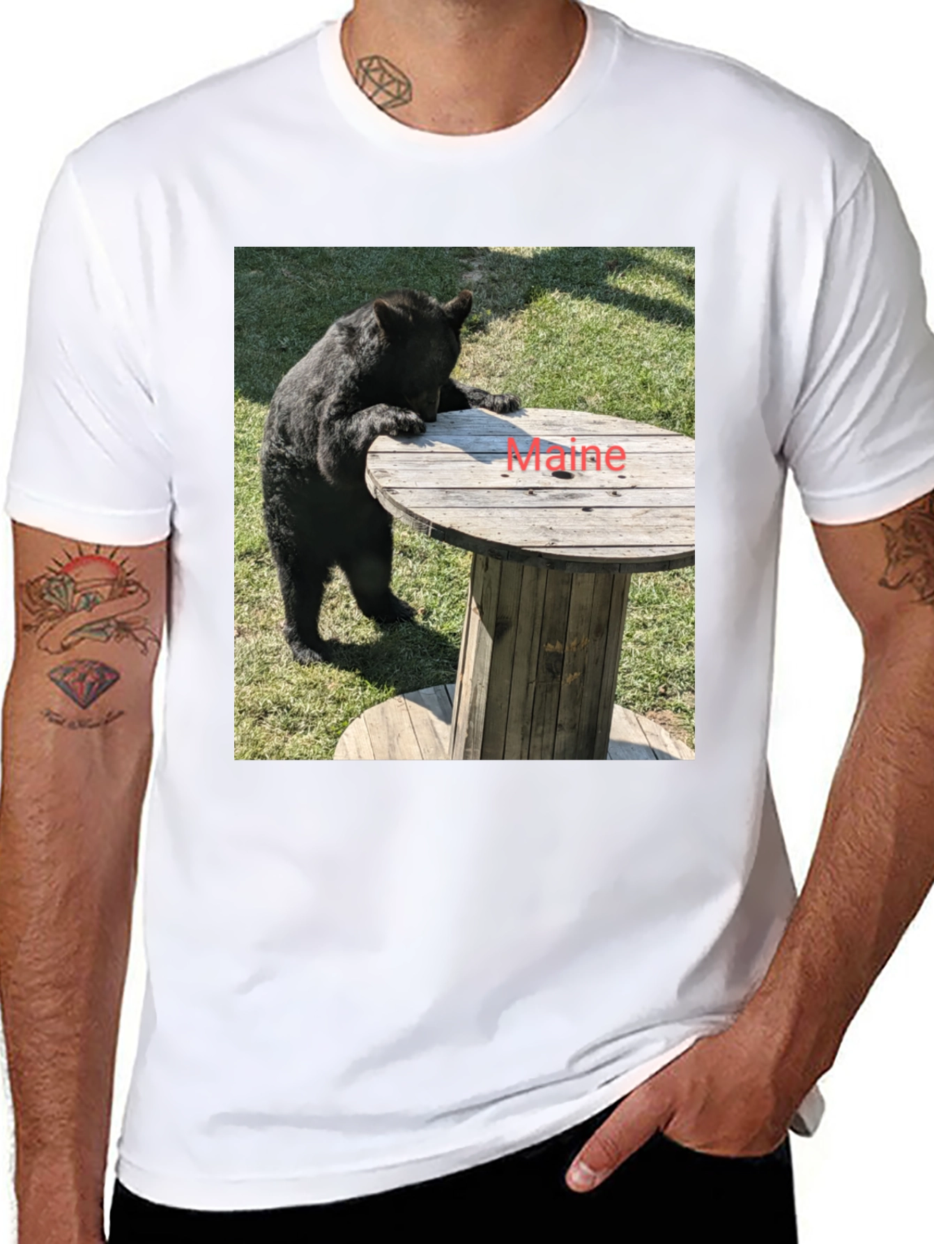 Bear & Maine Funny Graphic Tee