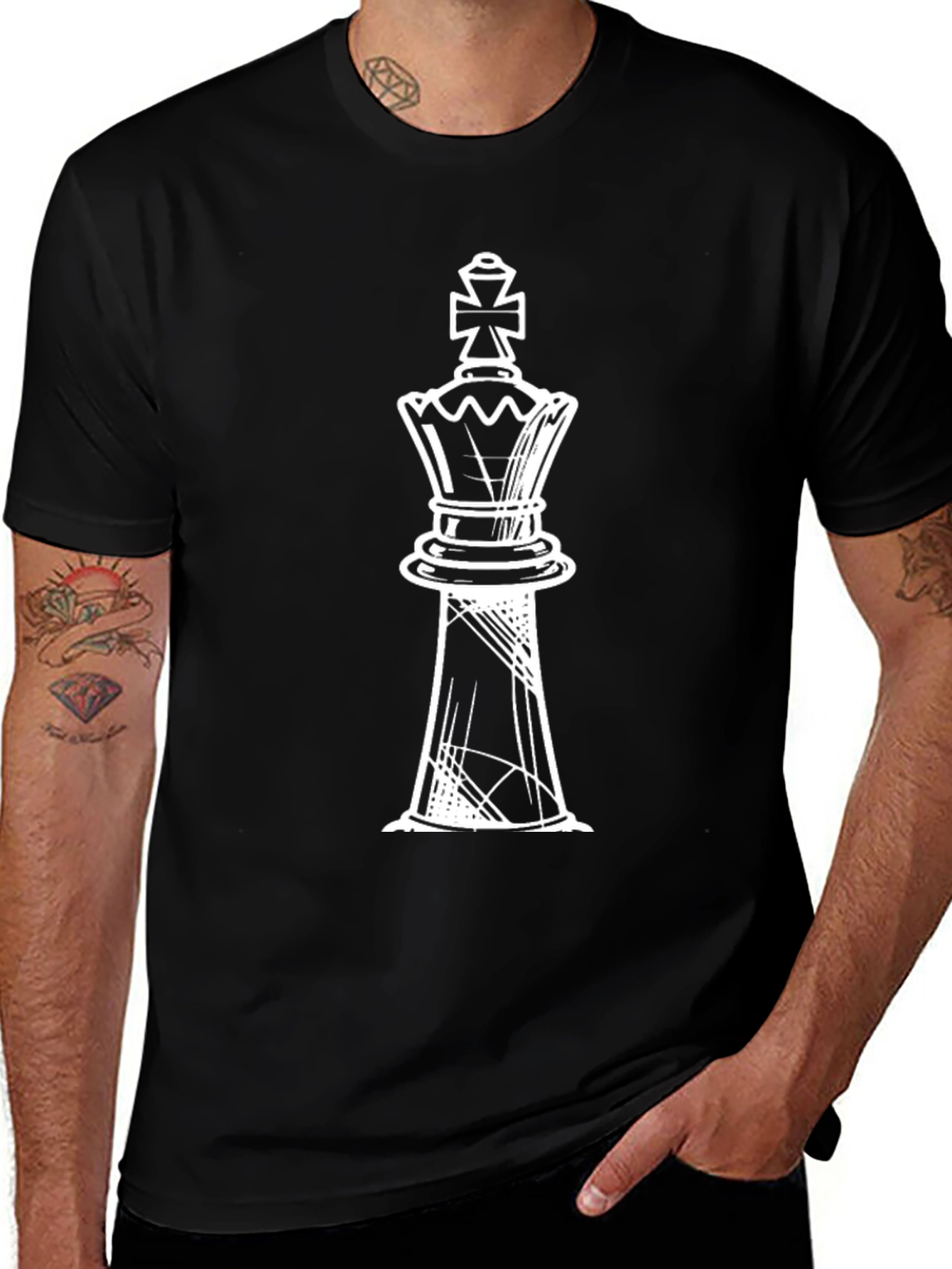 Chess King Graphic Tee - Stylish Strategy Shirt