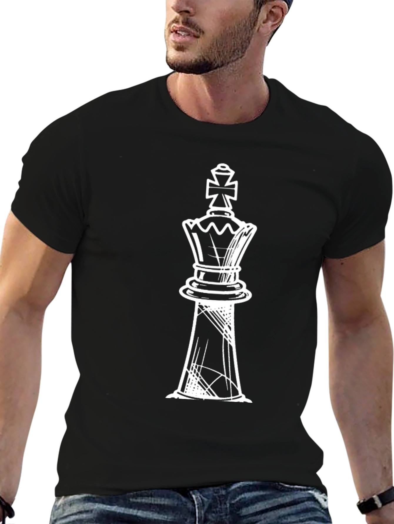 Chess King Graphic Tee - Stylish Strategy Shirt
