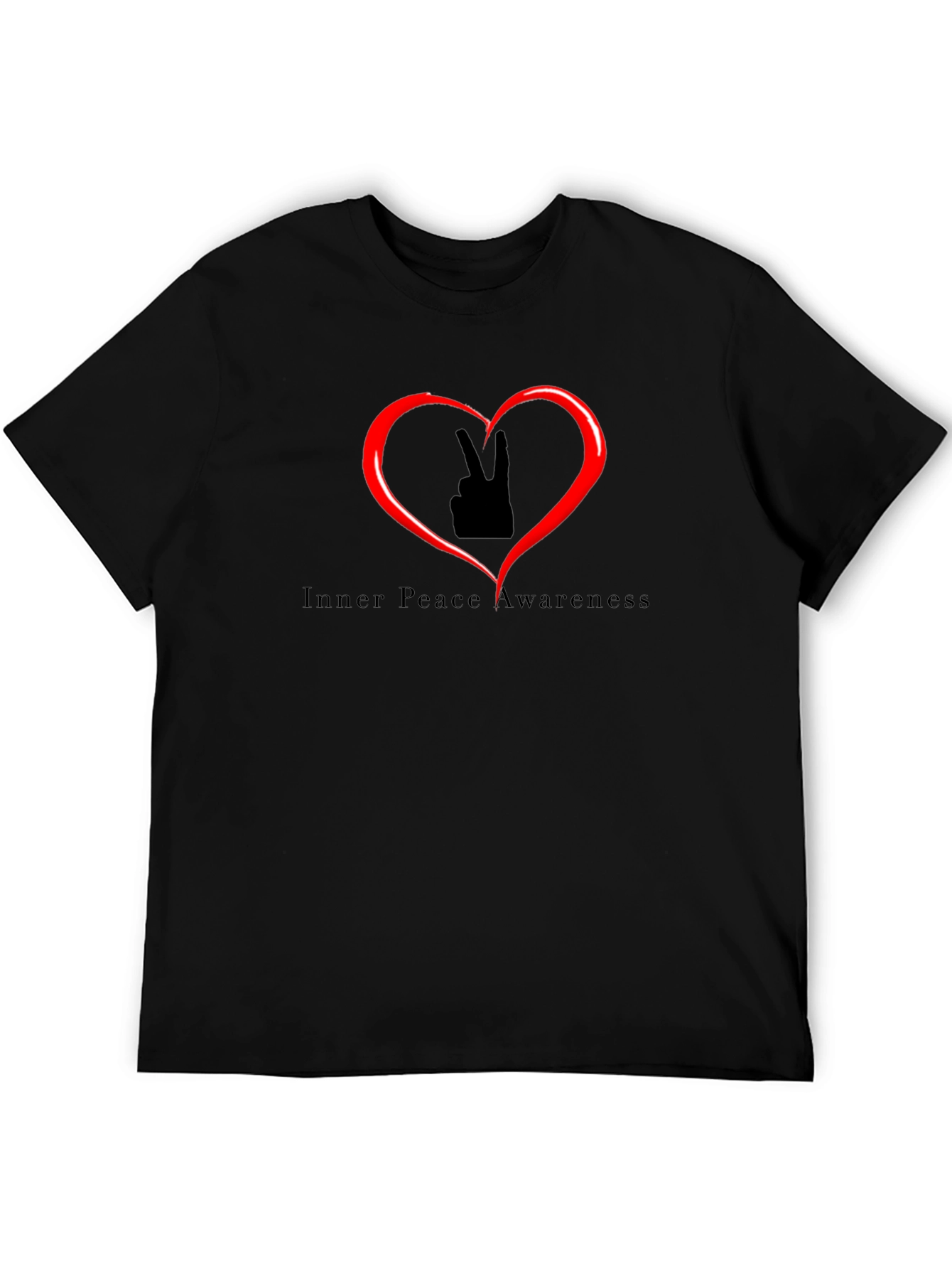 Inner Peace Awareness Black Graphic T-Shirt