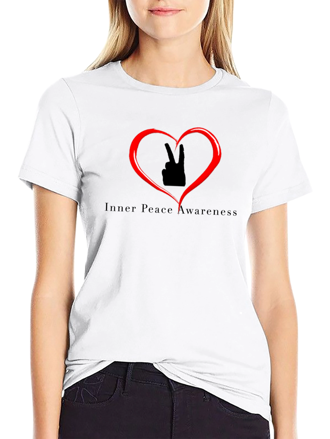 Inner Peace Awareness Black Graphic T-Shirt