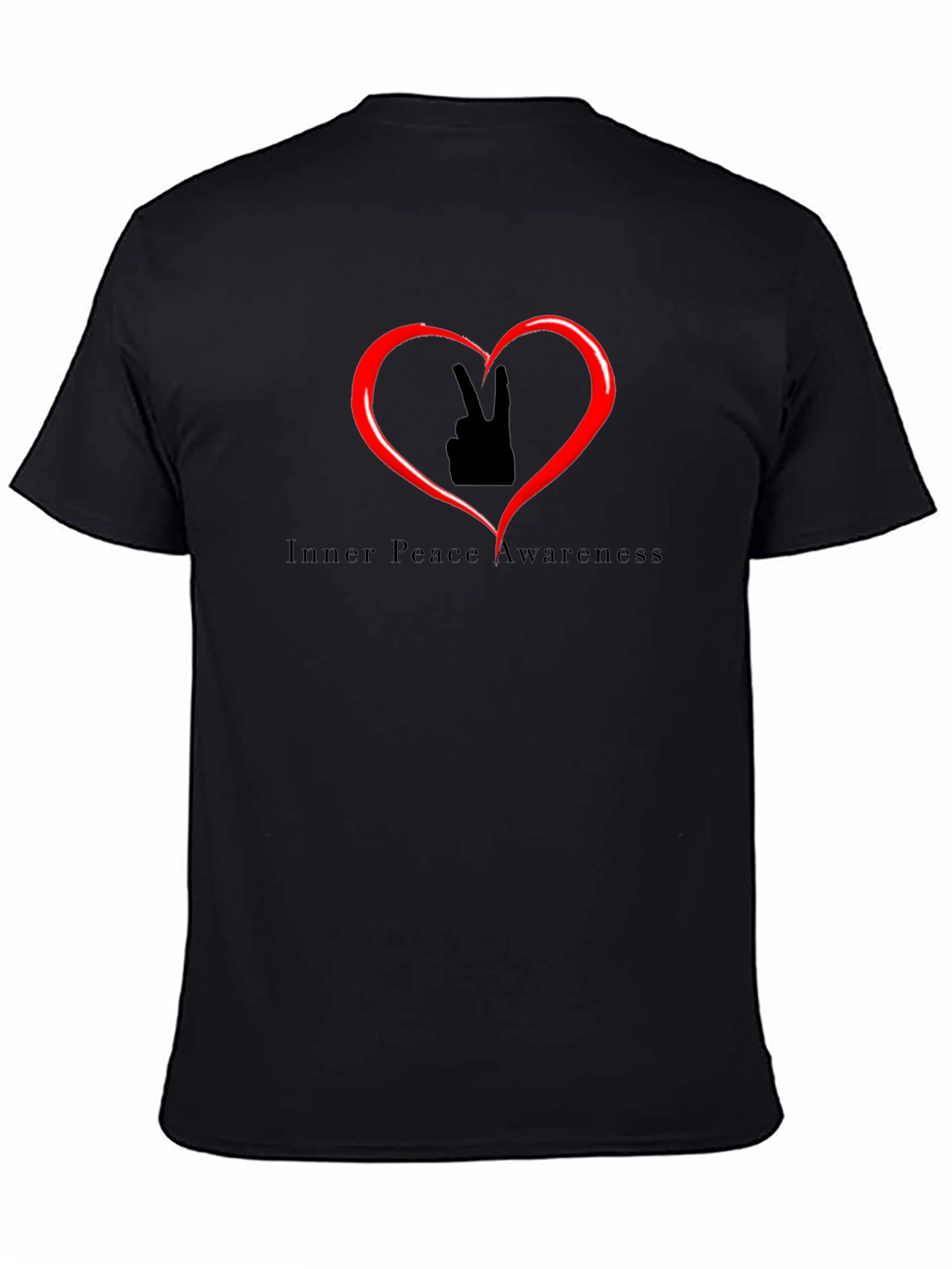 Inner Peace Awareness Black Graphic T-Shirt
