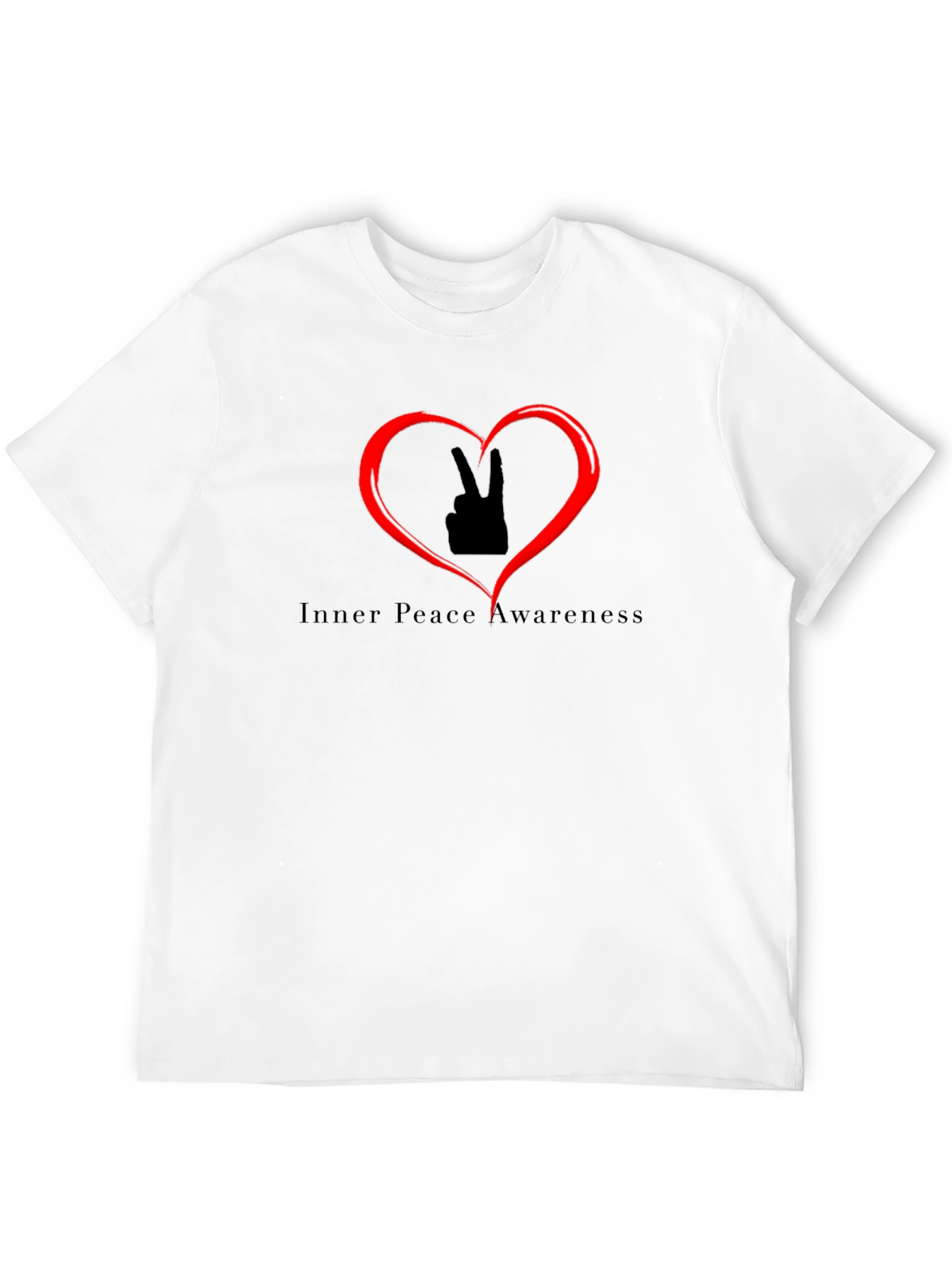Inner Peace Awareness Black Graphic T-Shirt