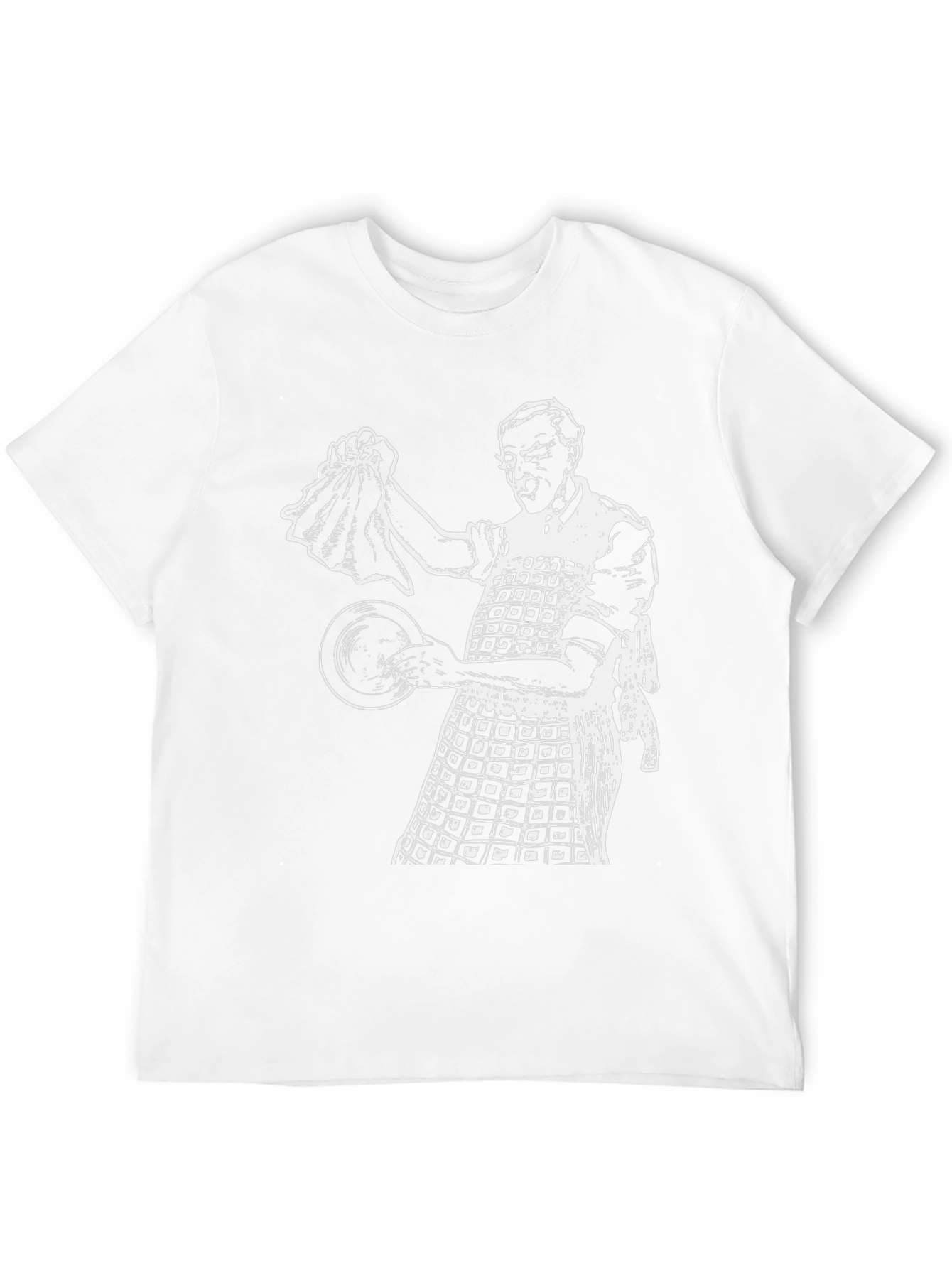 Retro Dishwasher T-Shirt - Black Cotton Blend