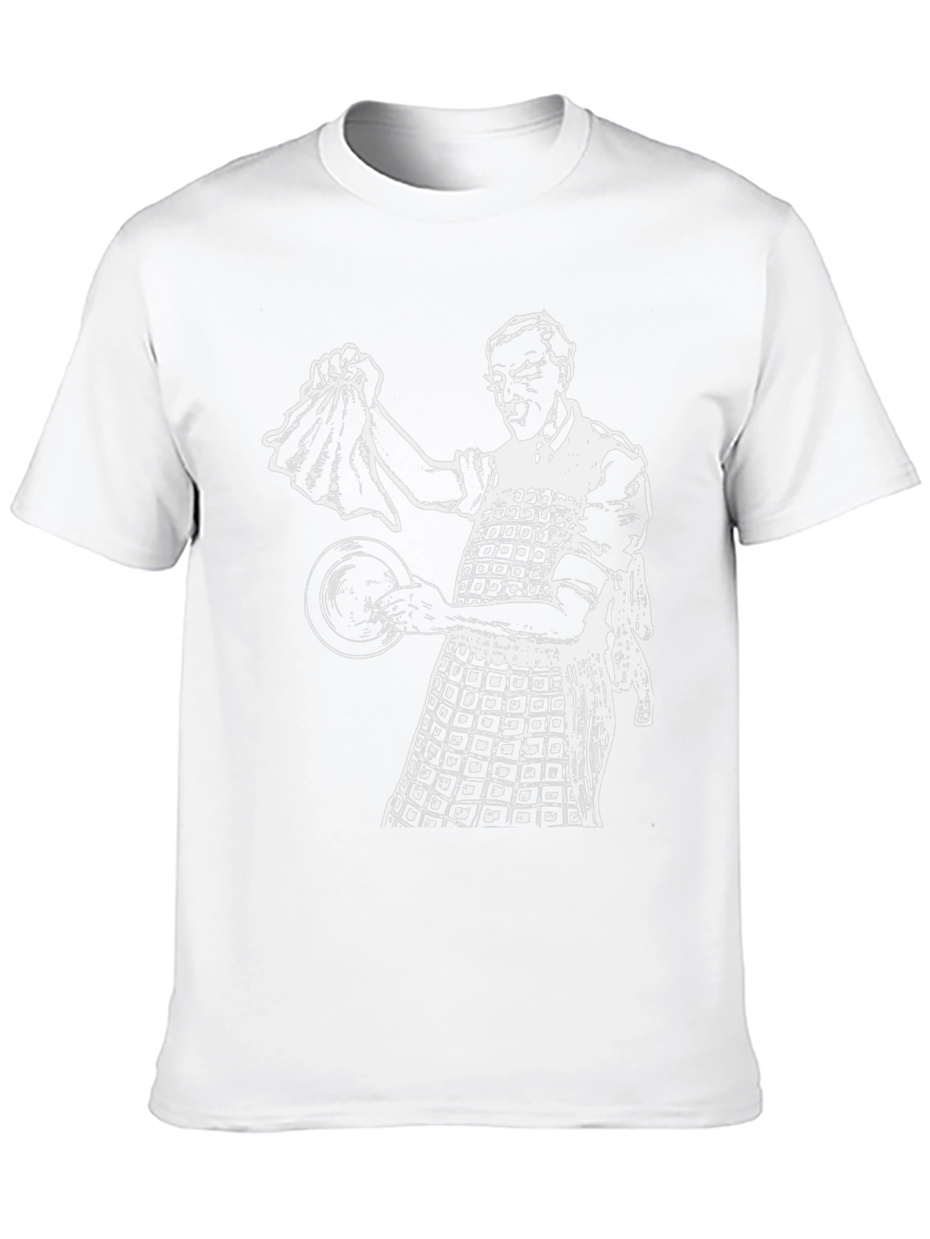 Retro Dishwasher T-Shirt - Black Cotton Blend