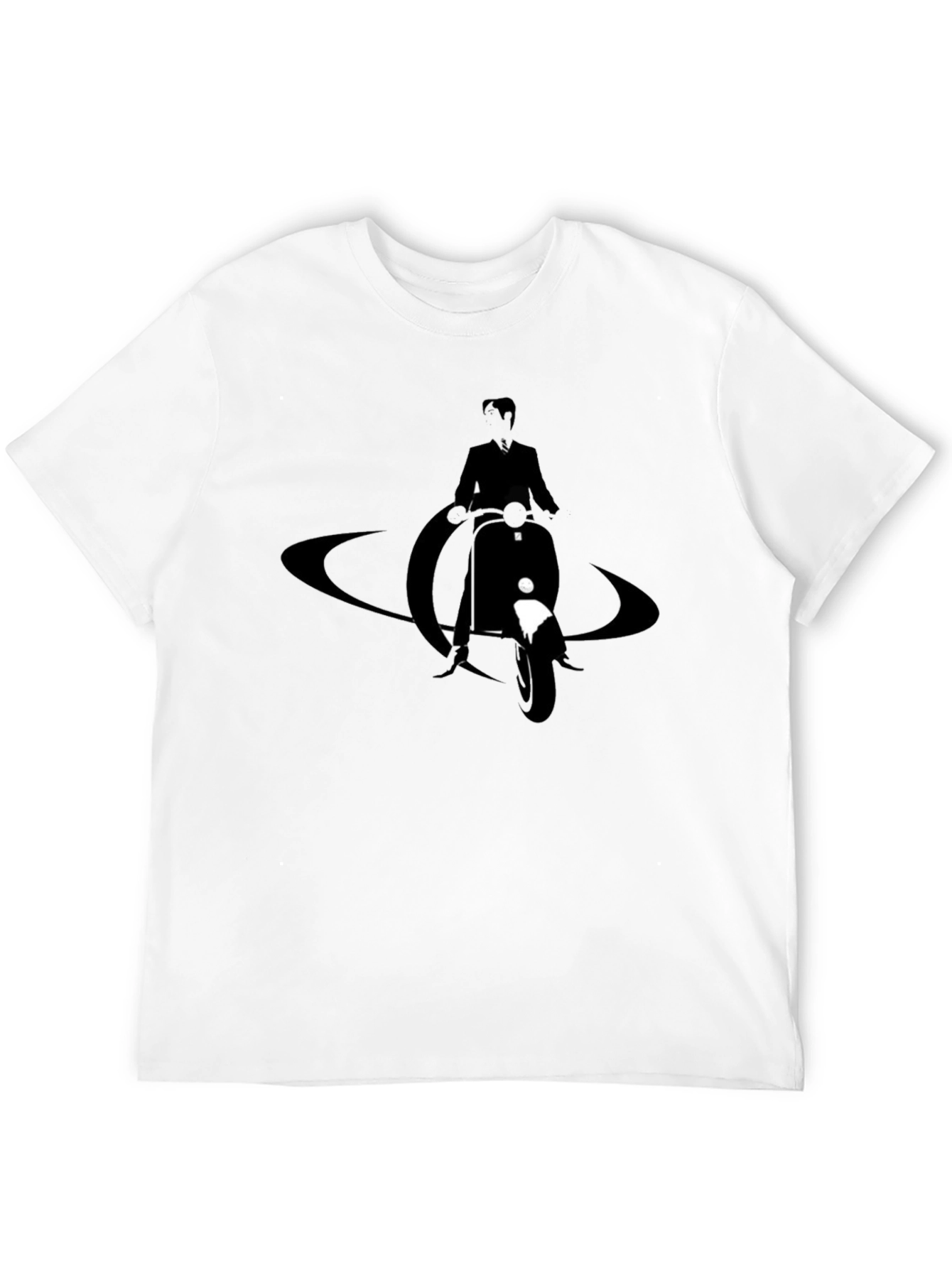 Cool Scooter Rider Graphic T-Shirt