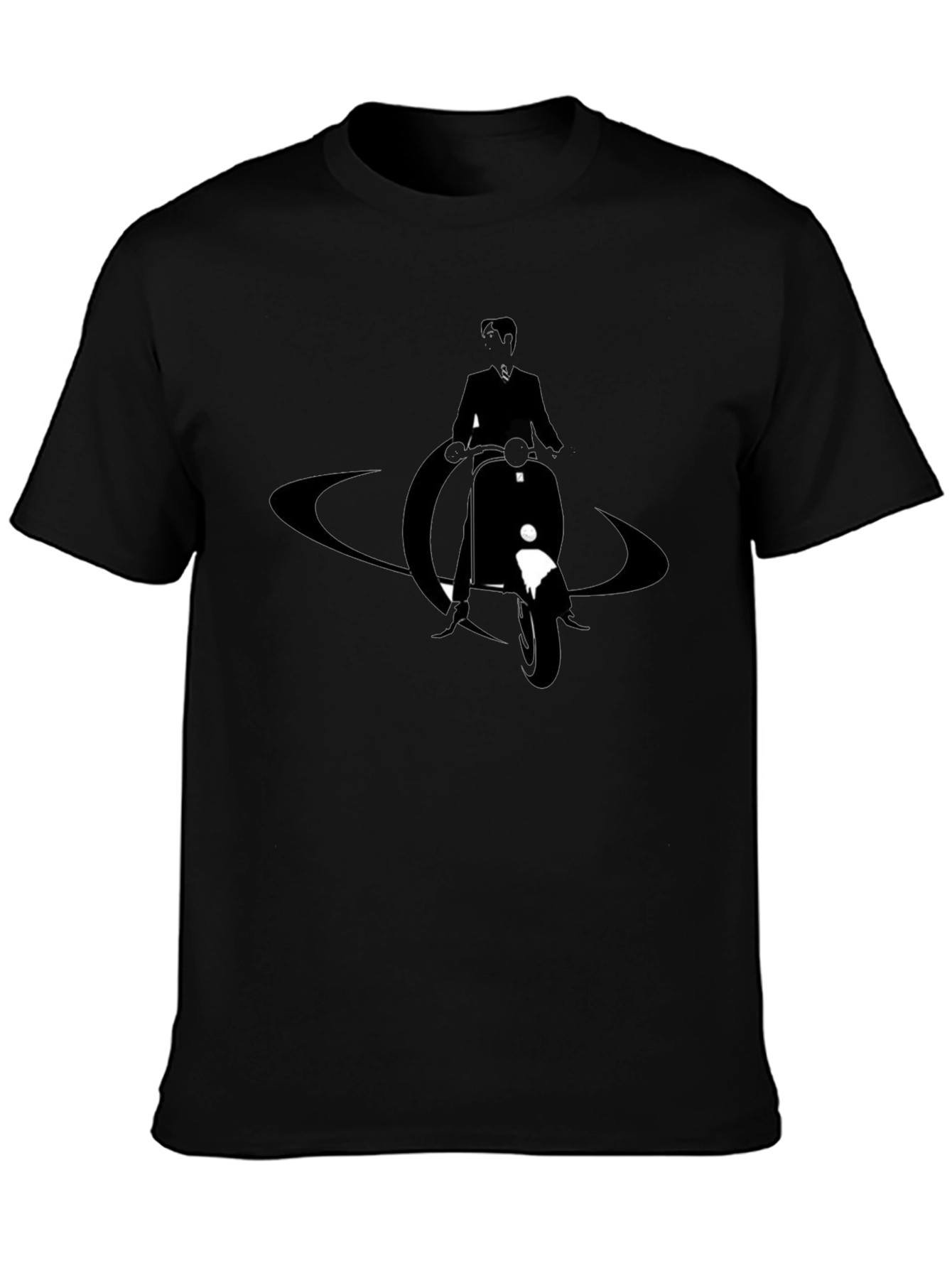 Cool Scooter Rider Graphic T-Shirt