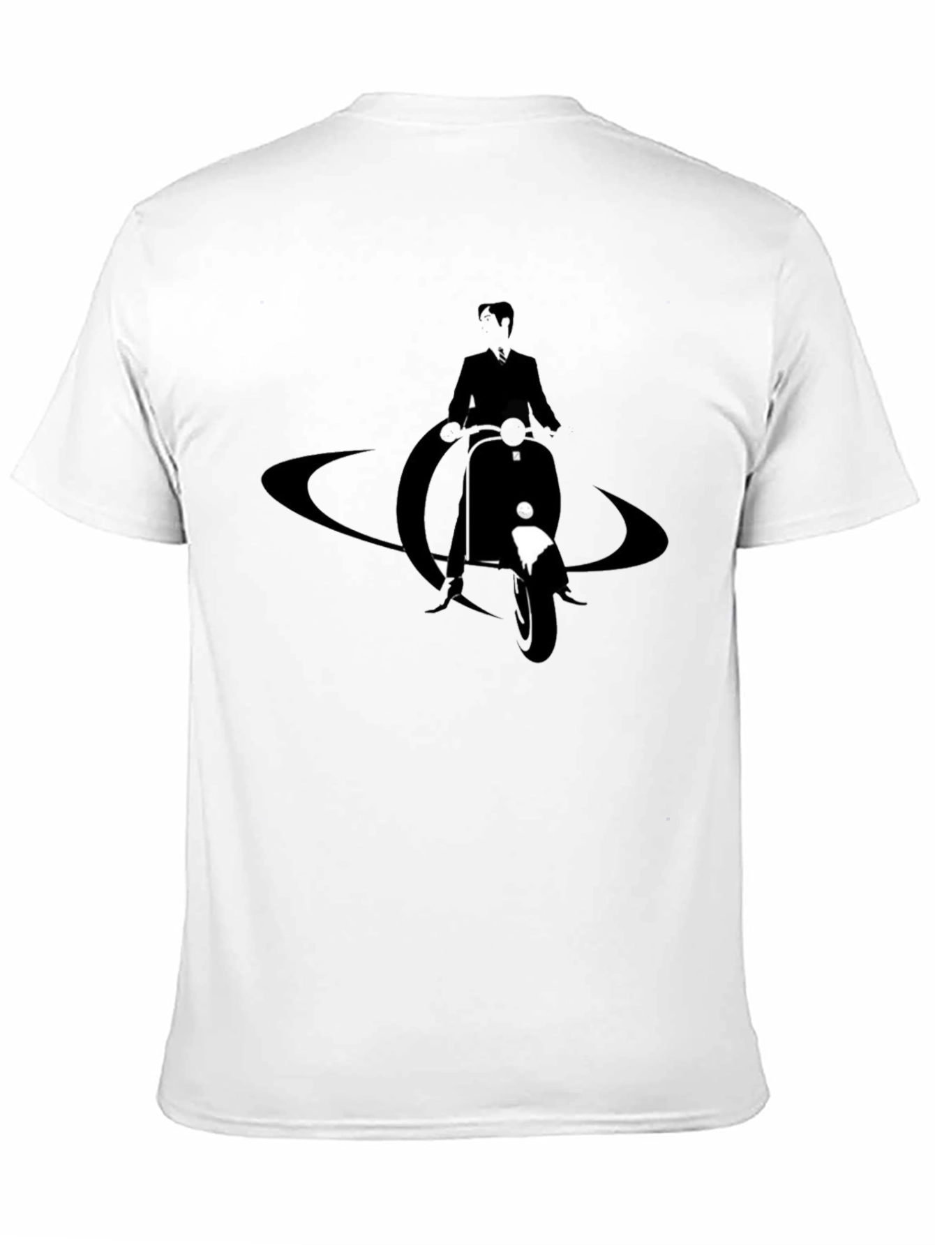 Cool Scooter Rider Graphic T-Shirt
