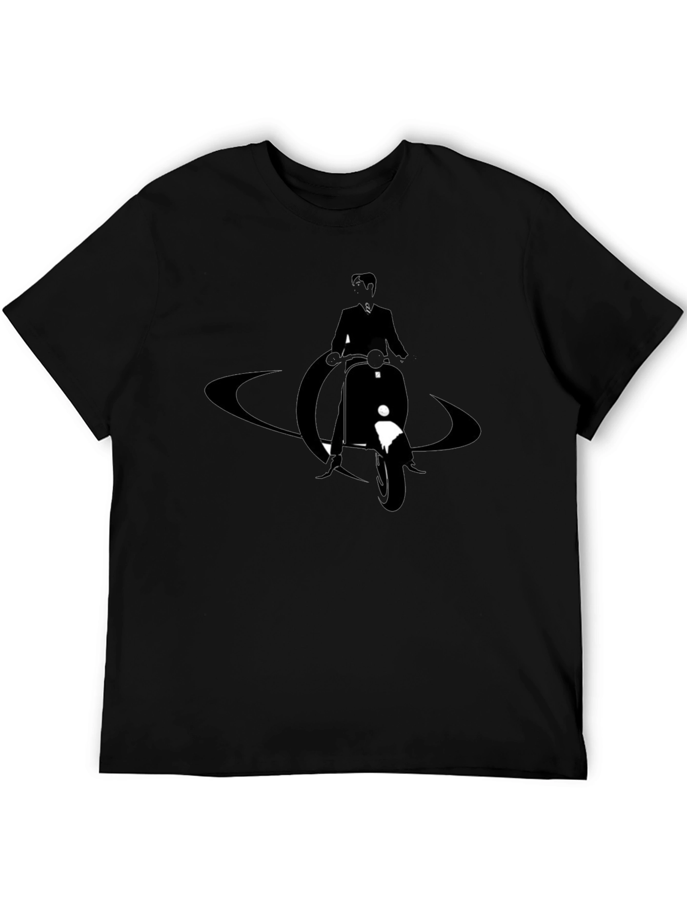 Cool Scooter Rider Graphic T-Shirt