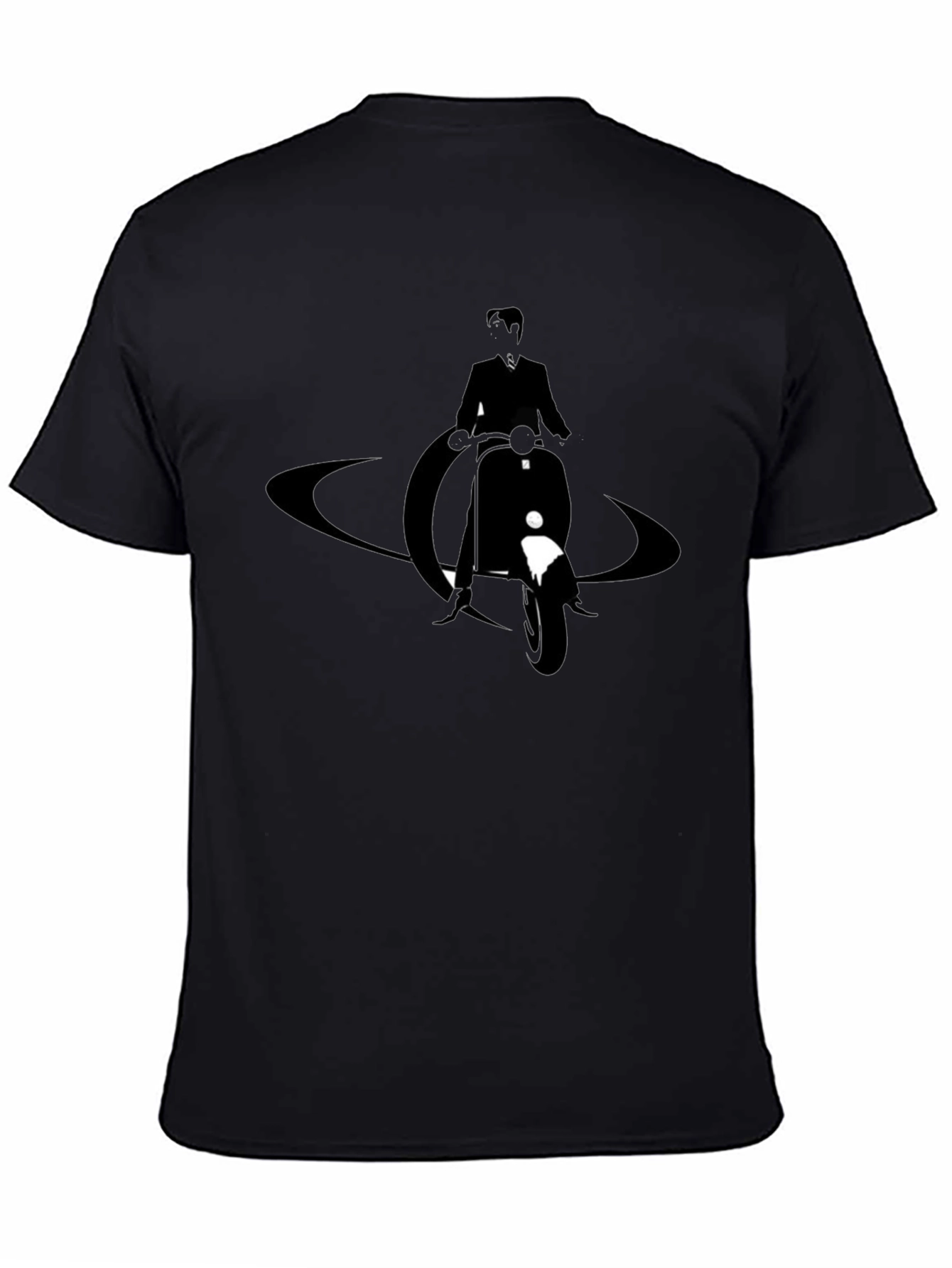Cool Scooter Rider Graphic T-Shirt