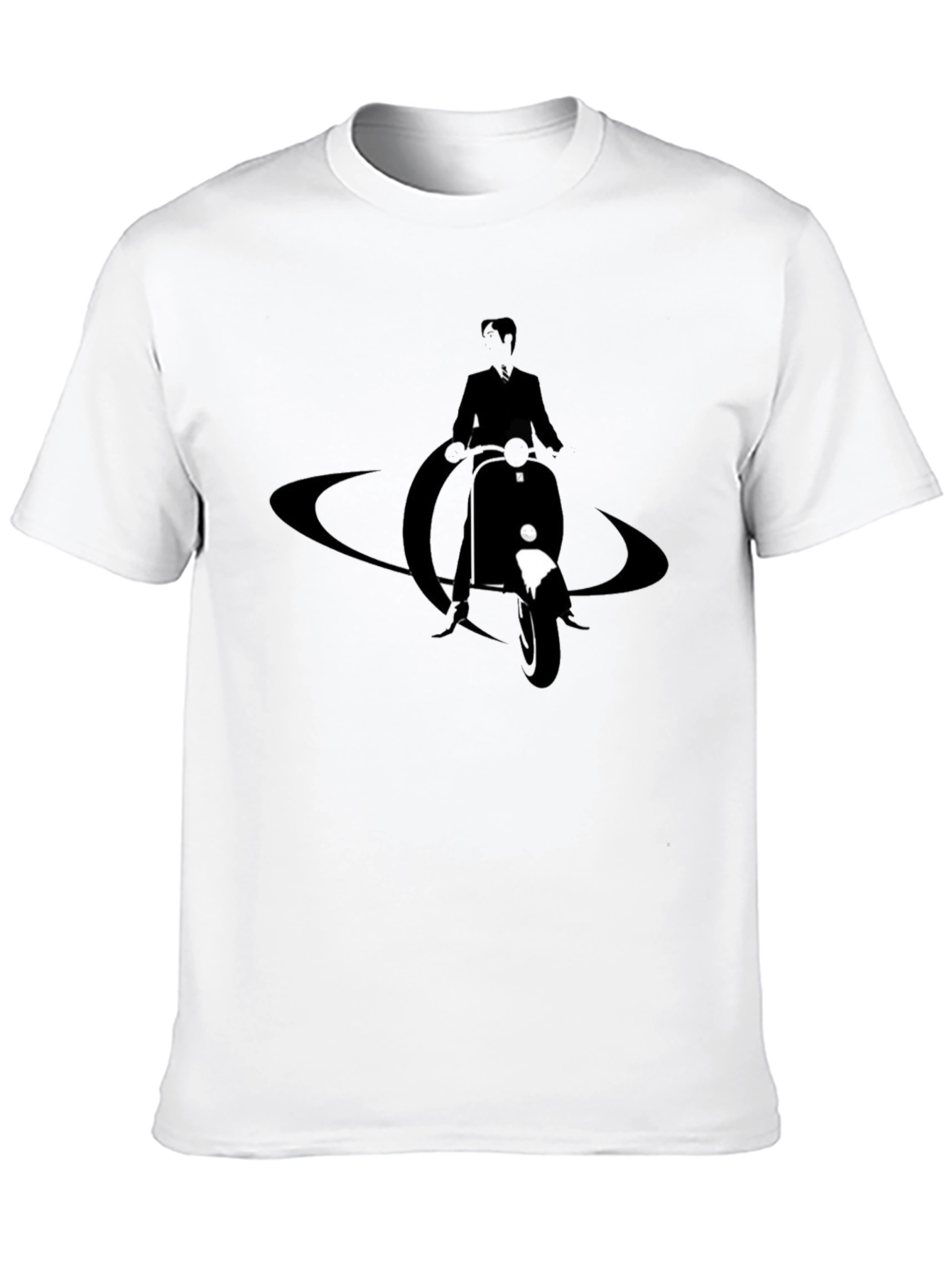 Cool Scooter Rider Graphic T-Shirt