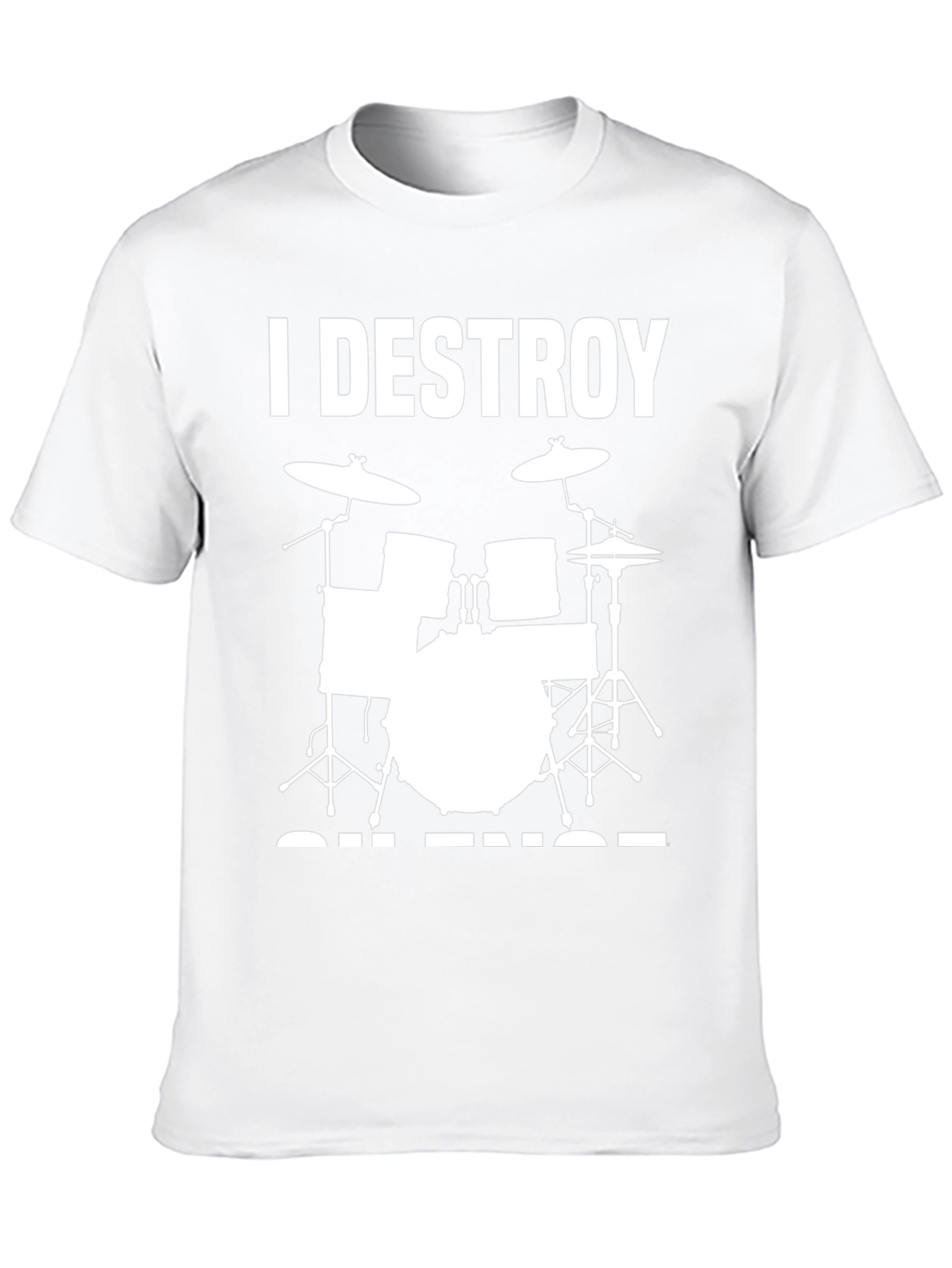I Destroy Silence Drum Set Black T-Shirt