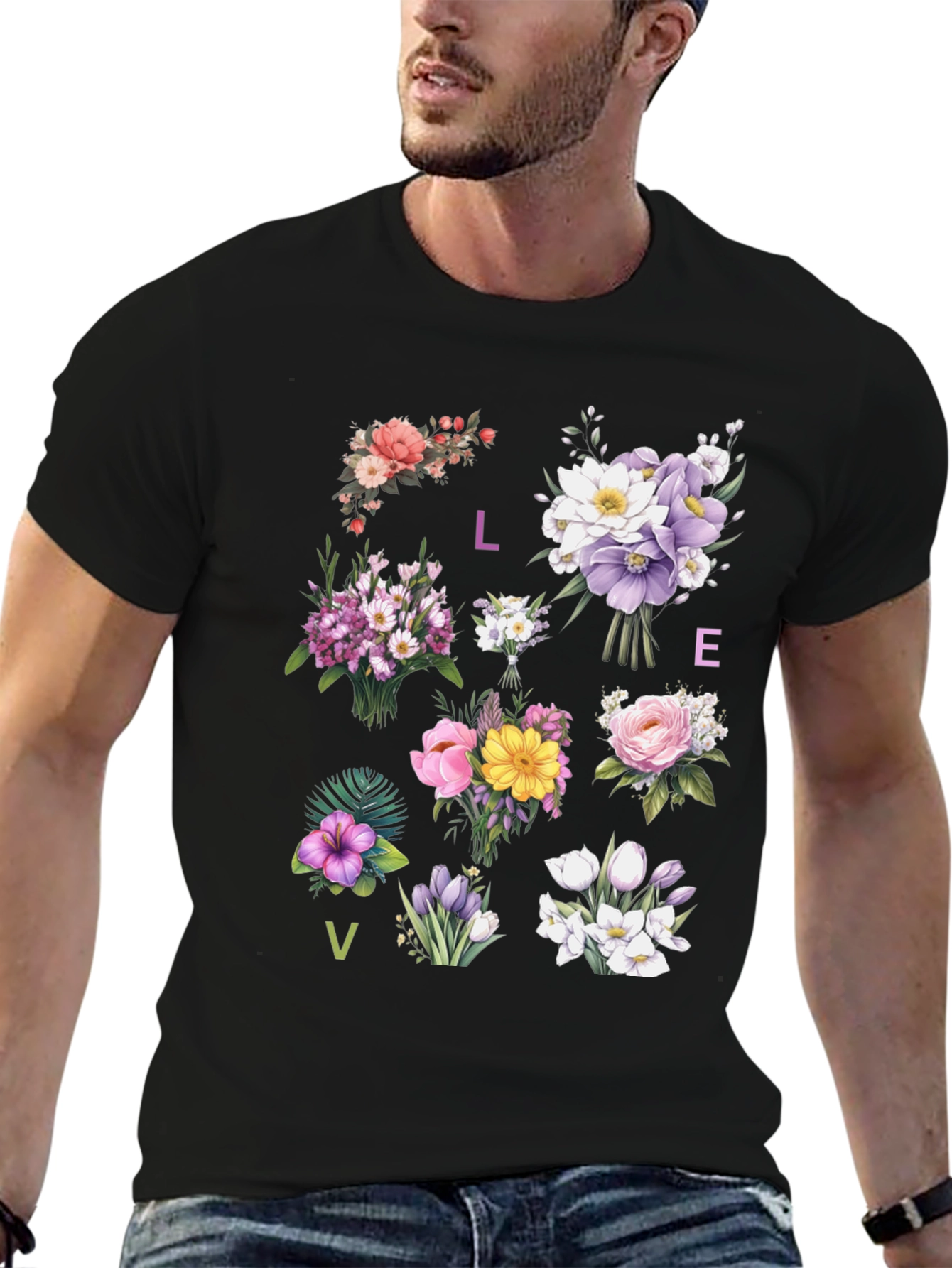 Floral LOVE T-Shirt - Botanical Graphic Tee