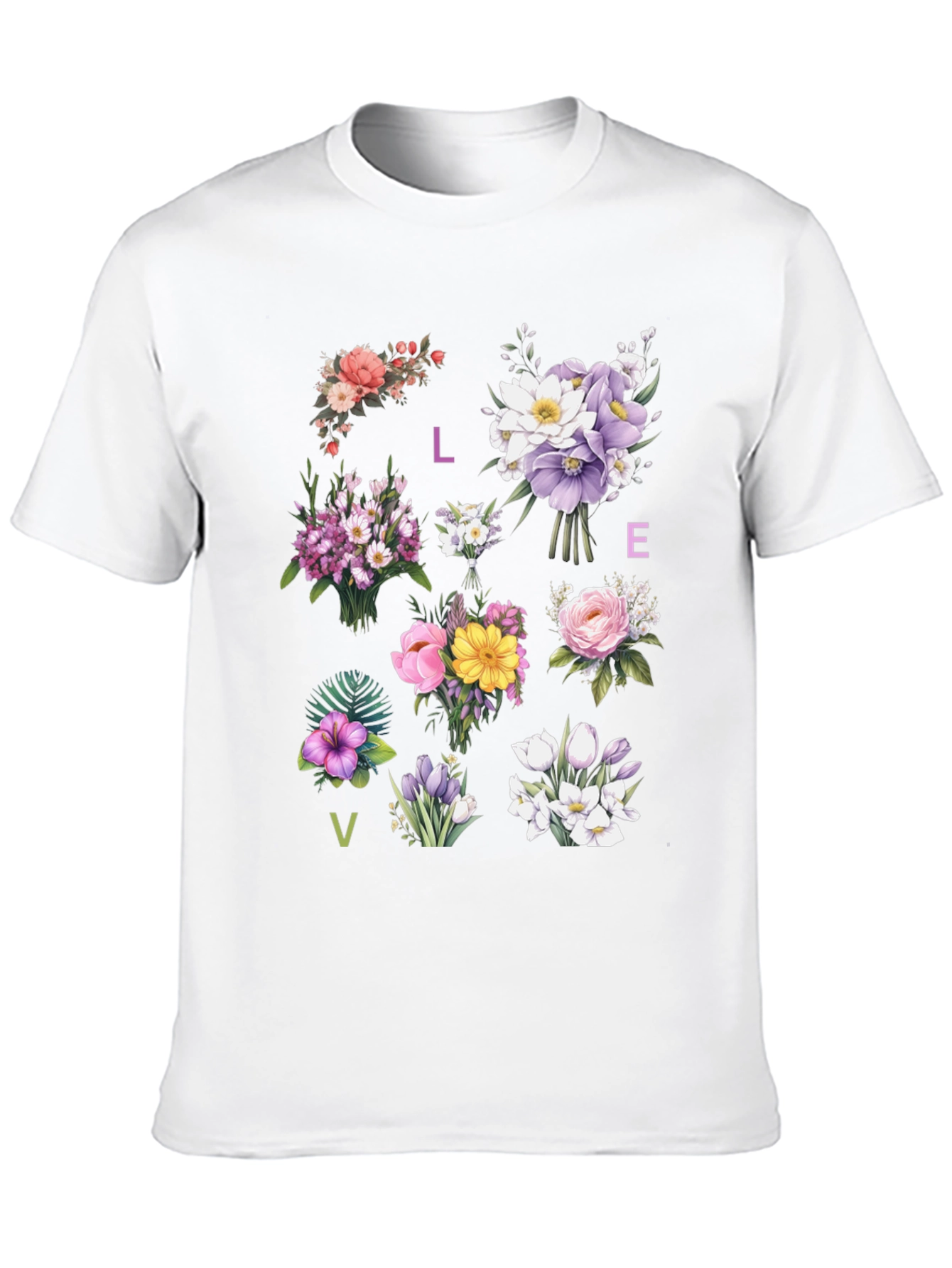 Floral LOVE T-Shirt - Botanical Graphic Tee