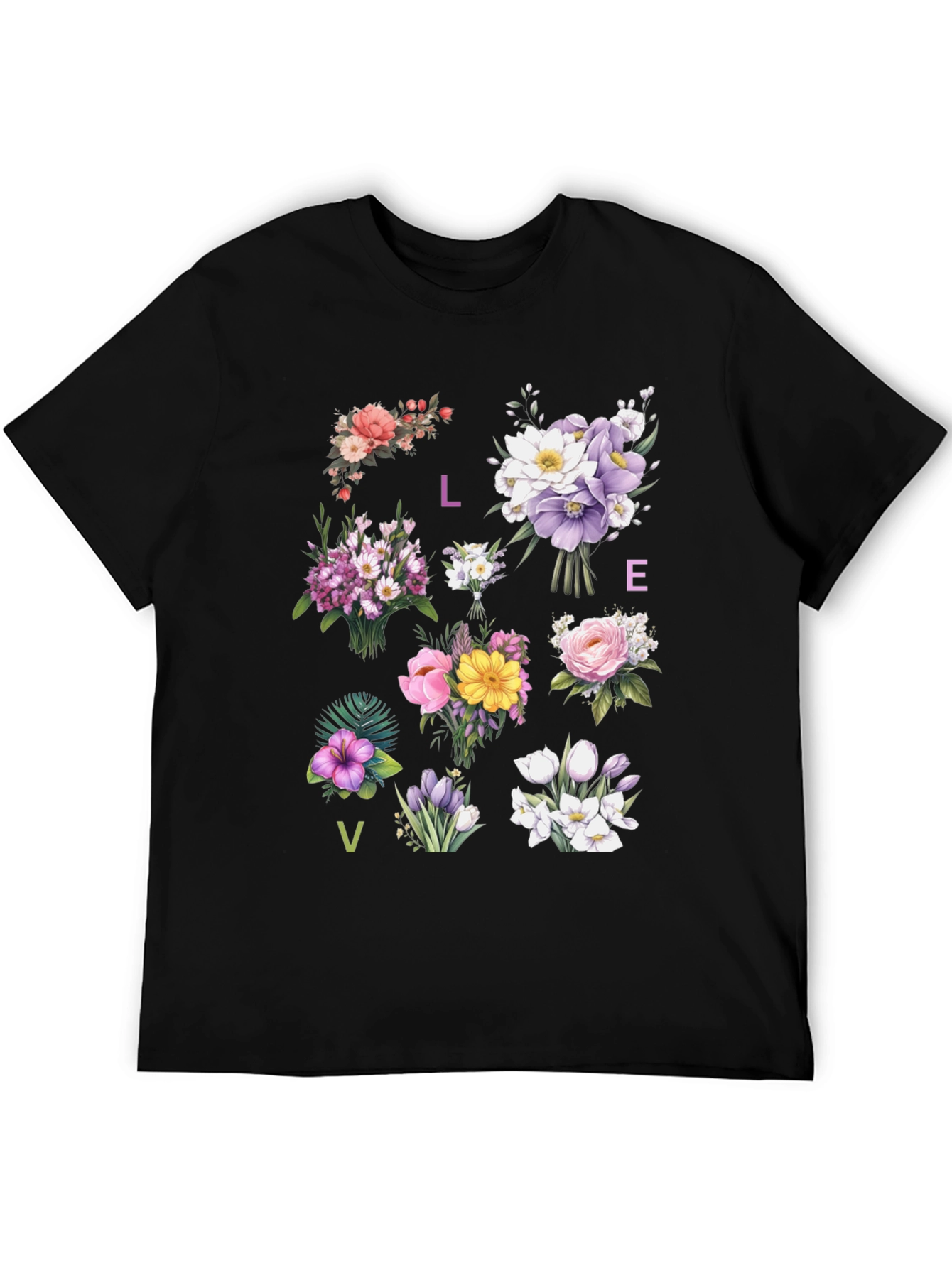 Floral LOVE T-Shirt - Botanical Graphic Tee