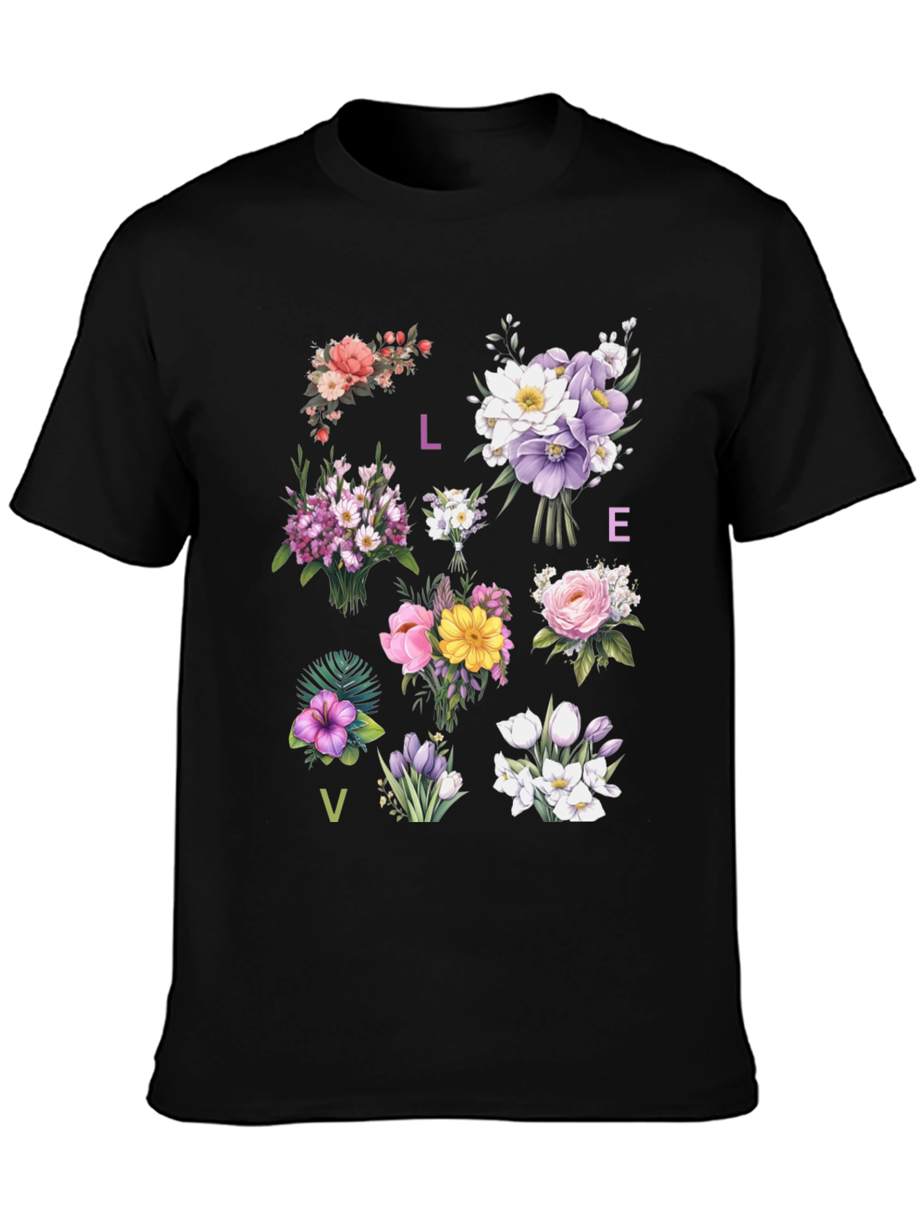Floral LOVE T-Shirt - Botanical Graphic Tee
