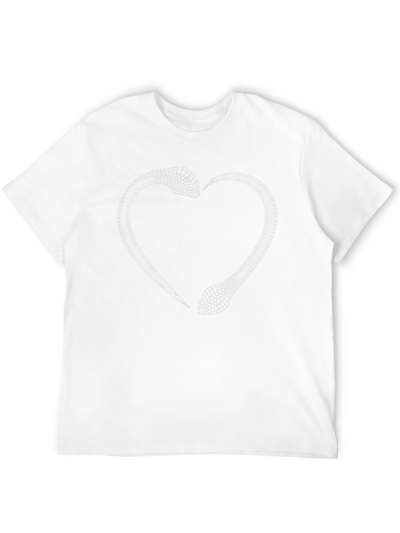 Snake Heart Graphic Tee - Stylish Black T-Shirt