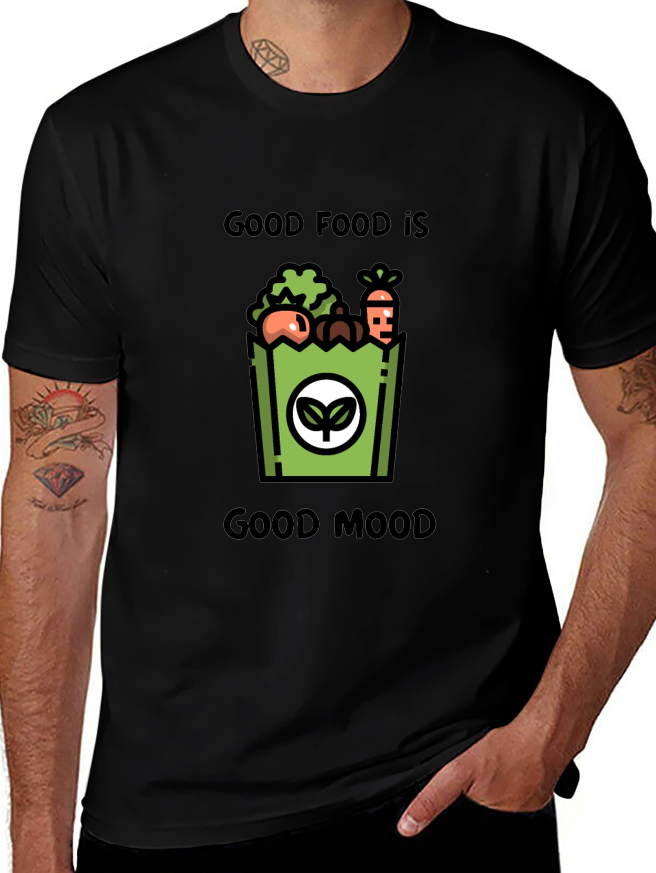 Good Food Good Mood Graphic T-Shirt