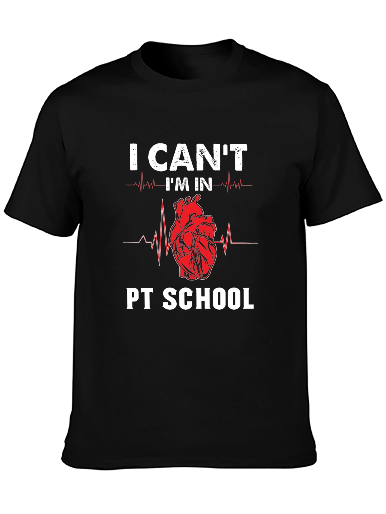 PT School Heartbeat T-Shirt - Physical Therapy Student Tee