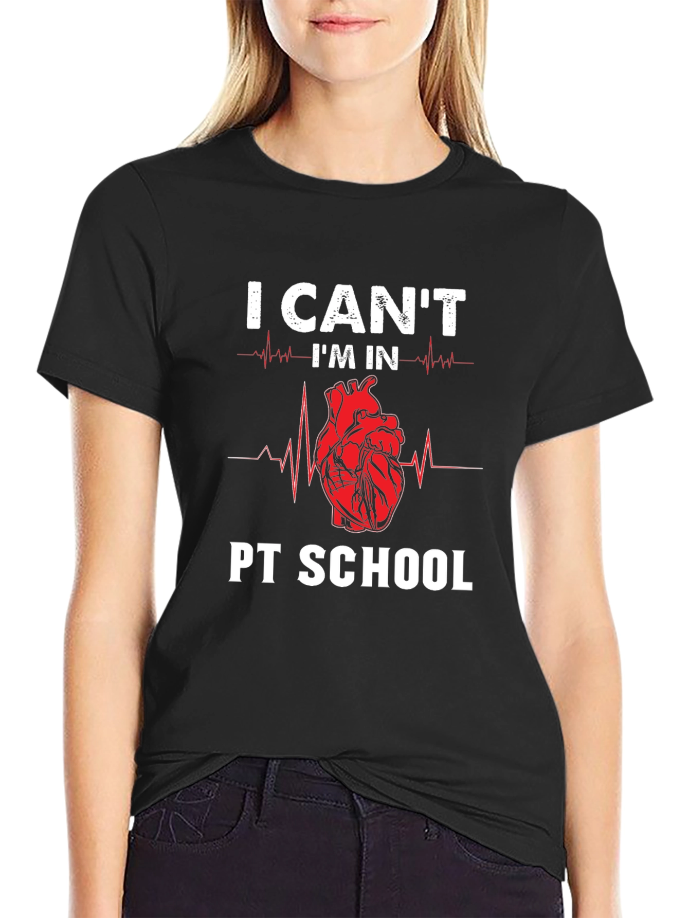 PT School Heartbeat T-Shirt - Physical Therapy Student Tee