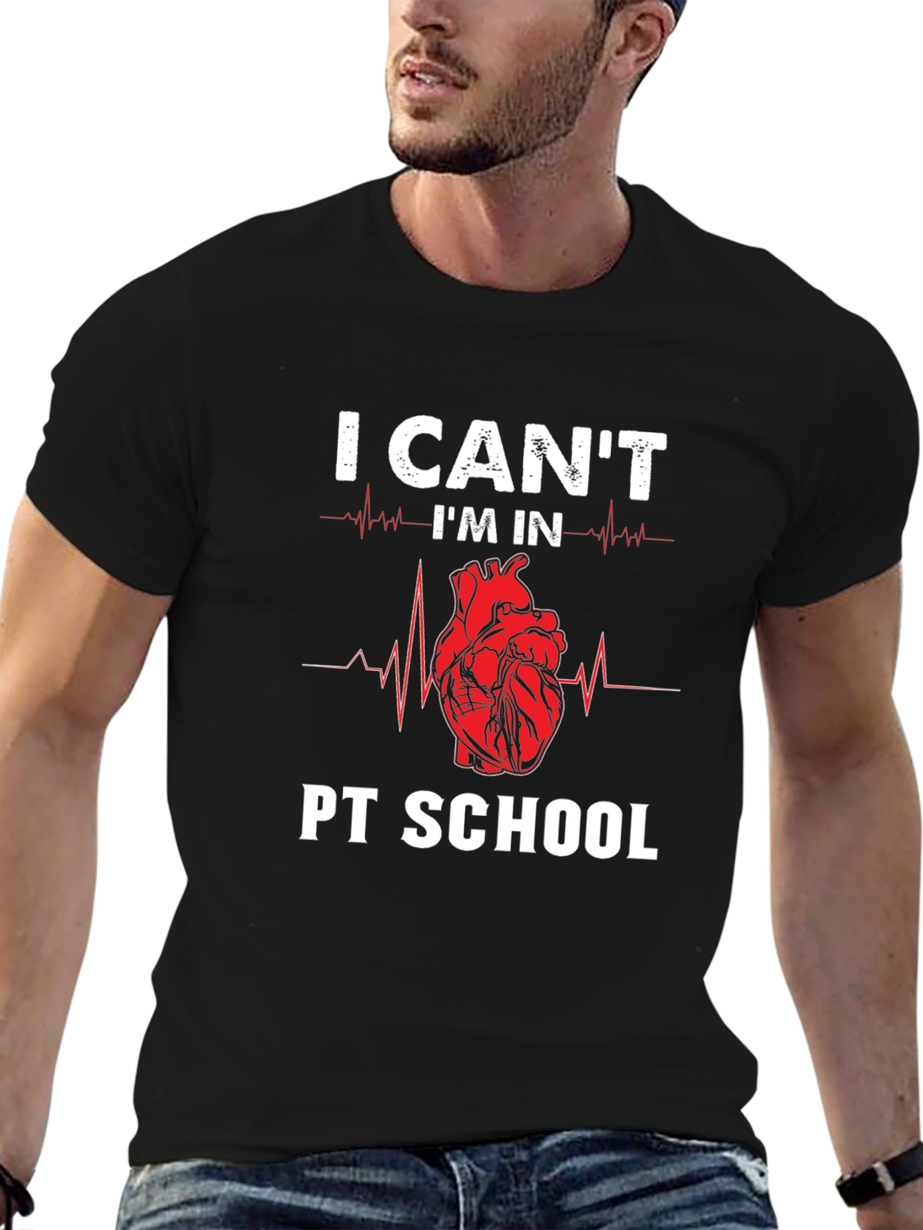 PT School Heartbeat T-Shirt - Physical Therapy Student Tee