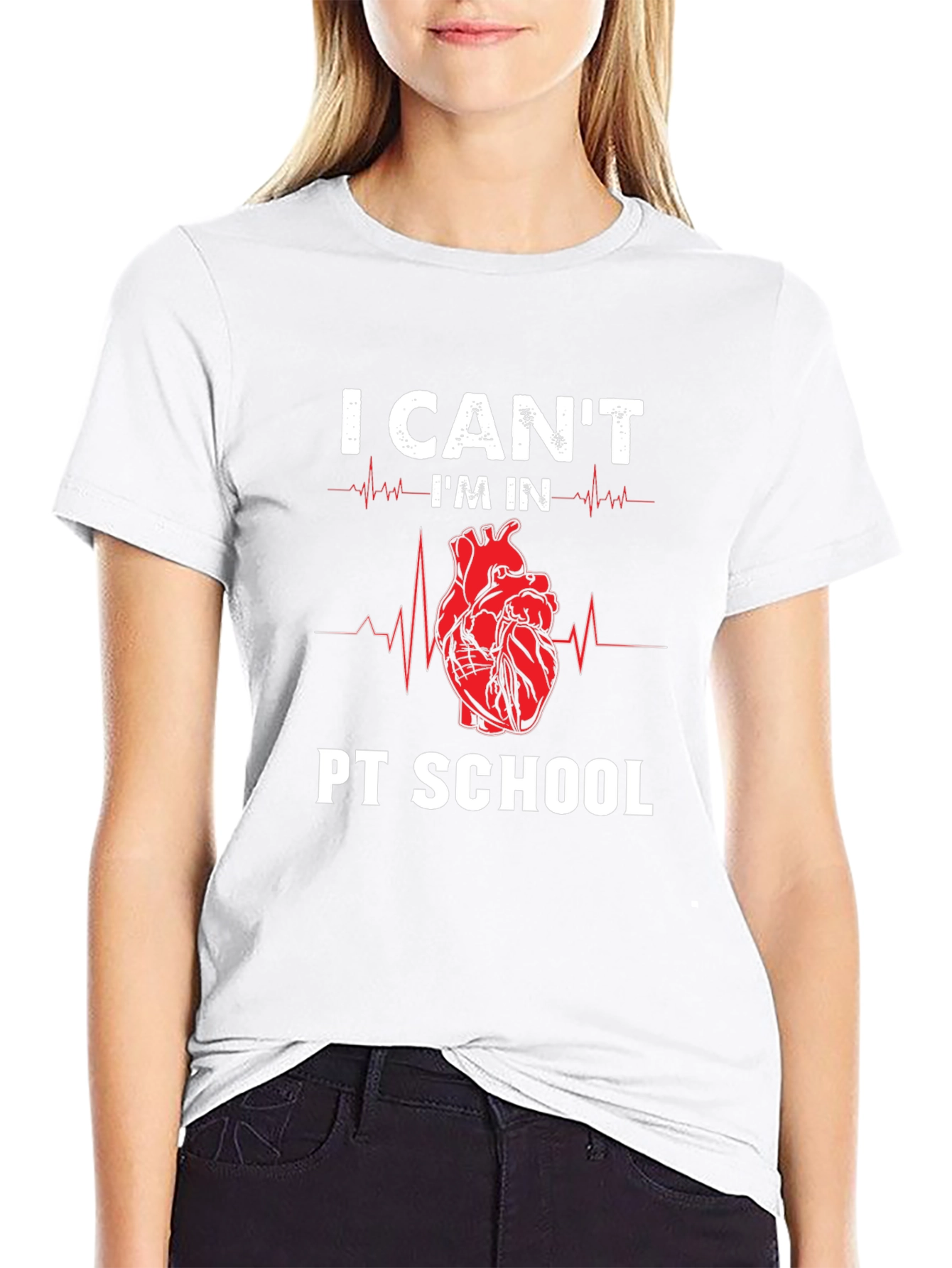 PT School Heartbeat T-Shirt - Physical Therapy Student Tee