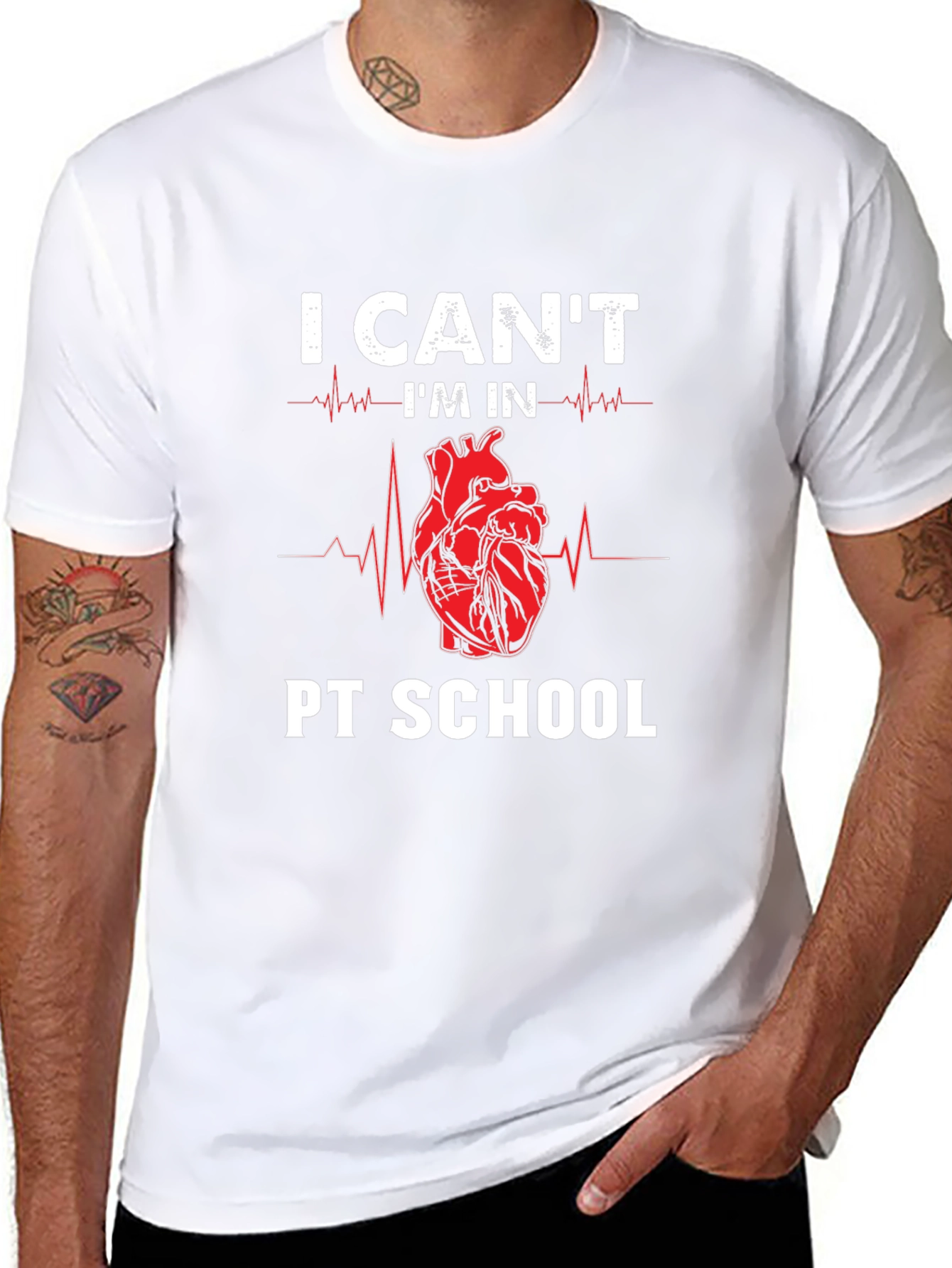 PT School Heartbeat T-Shirt - Physical Therapy Student Tee