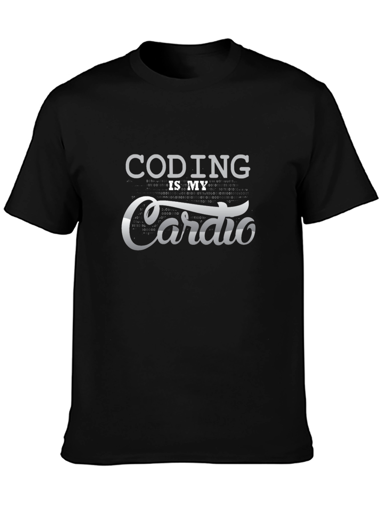 Coding is My Cardio Black T-Shirt