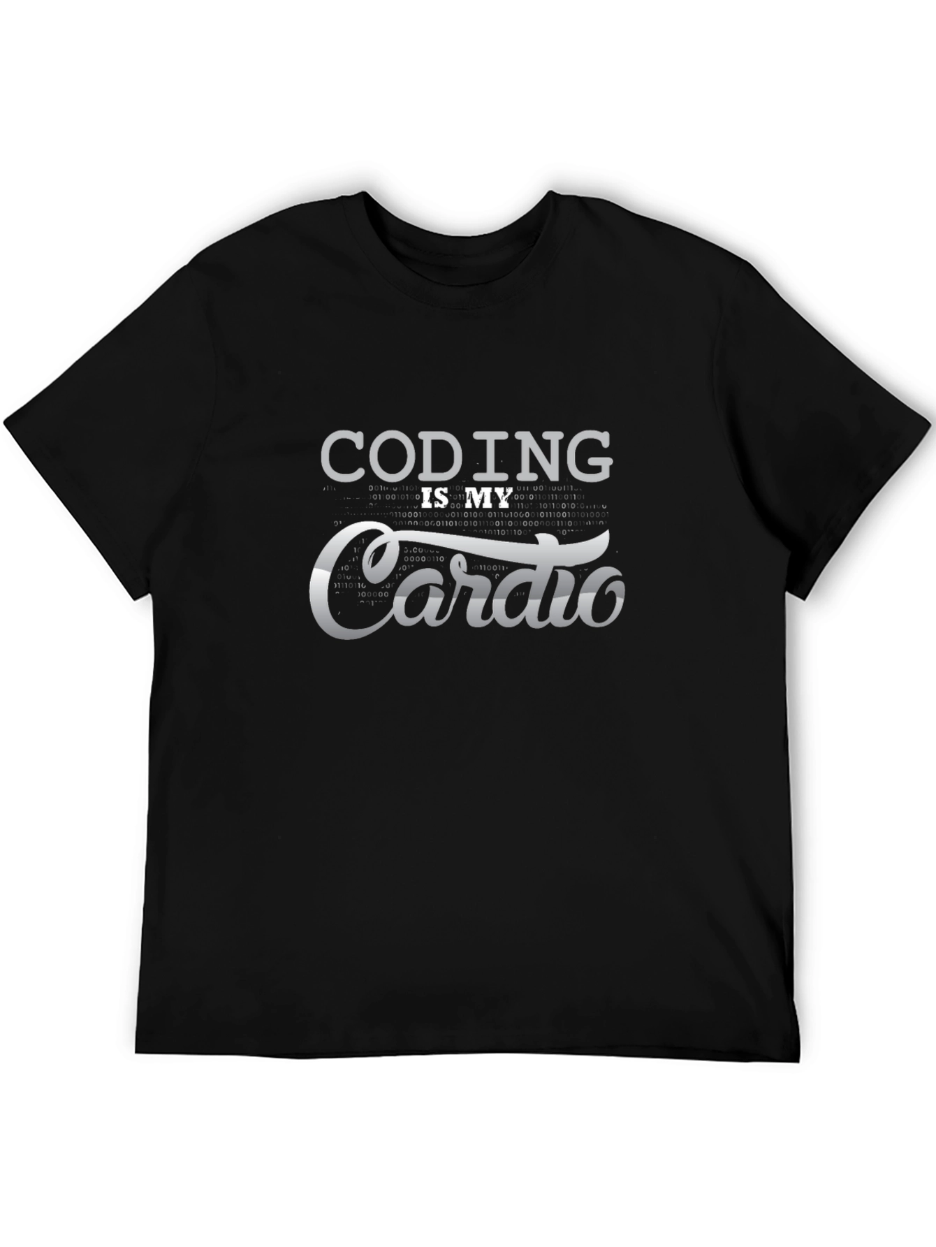 Coding is My Cardio Black T-Shirt