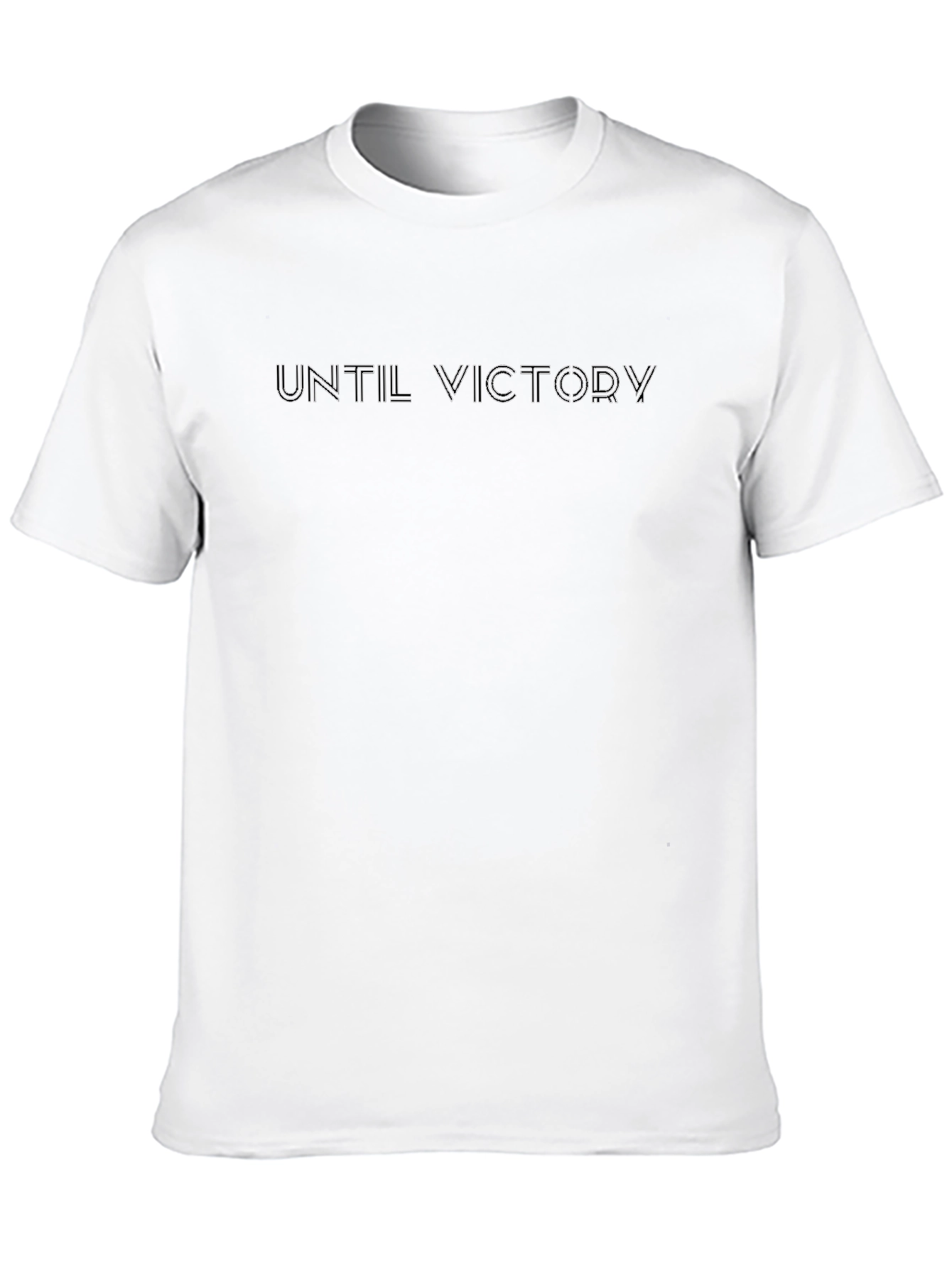 Until Victory Black Crew Neck T-Shirt