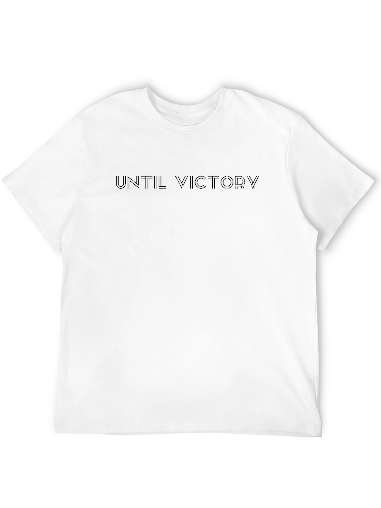 Until Victory Black Crew Neck T-Shirt