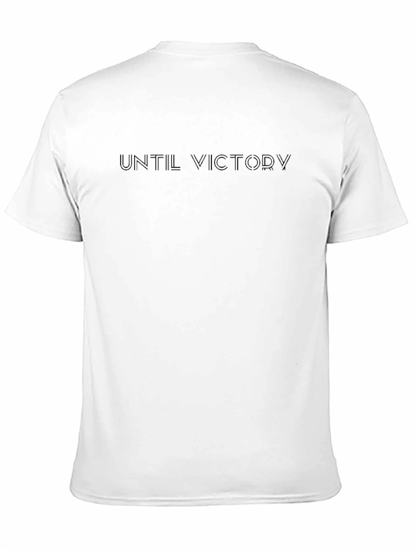 Until Victory Black Crew Neck T-Shirt