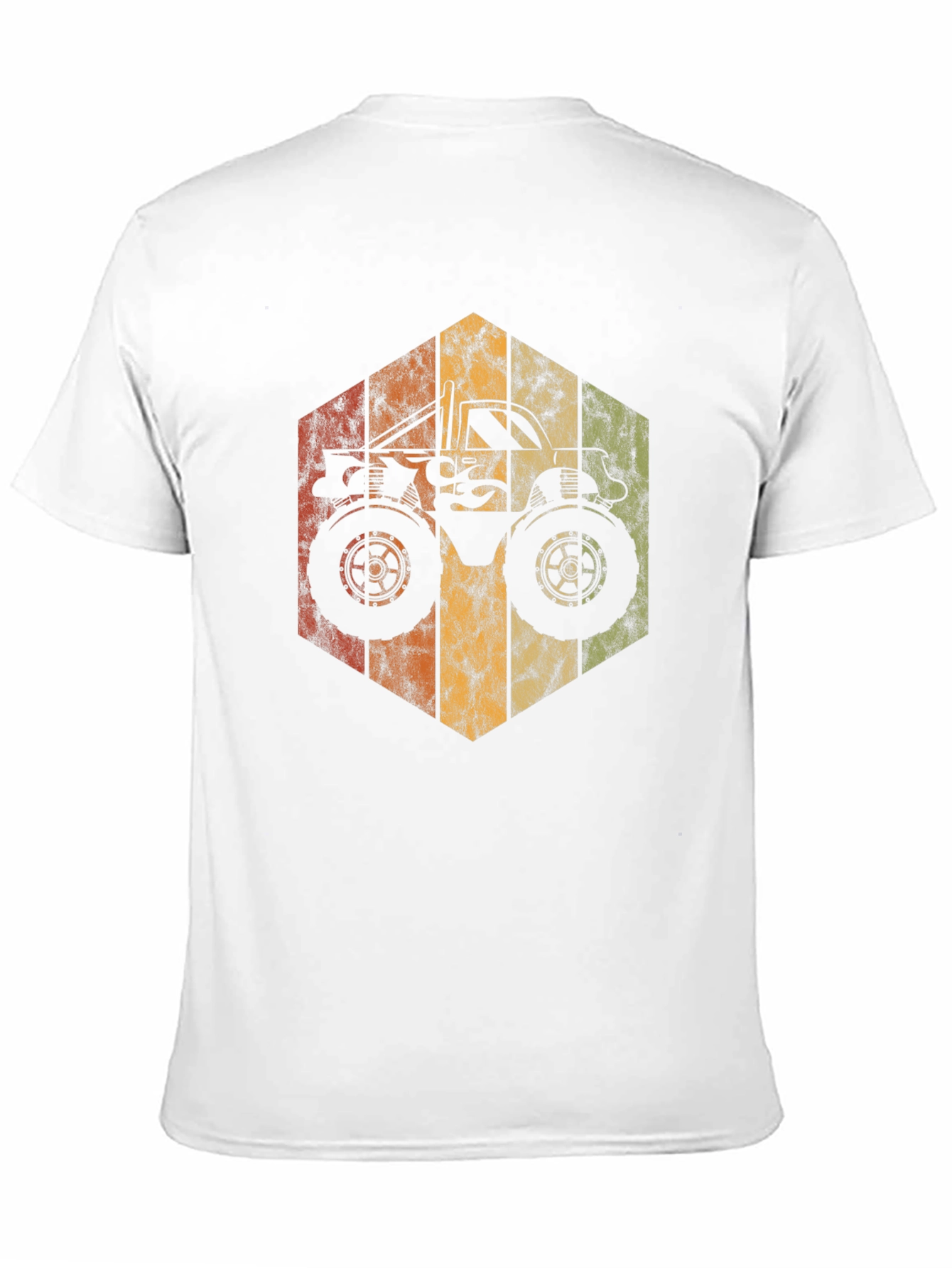 Retro Monster Truck Graphic Tee - Black Cotton Blend