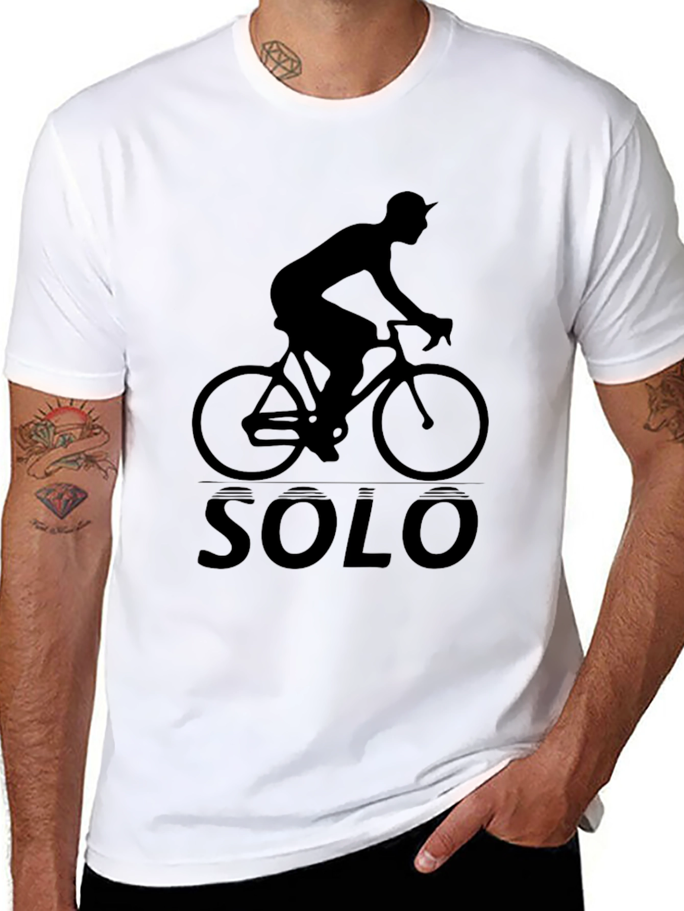 Solo Cyclist Graphic T-Shirt - Black