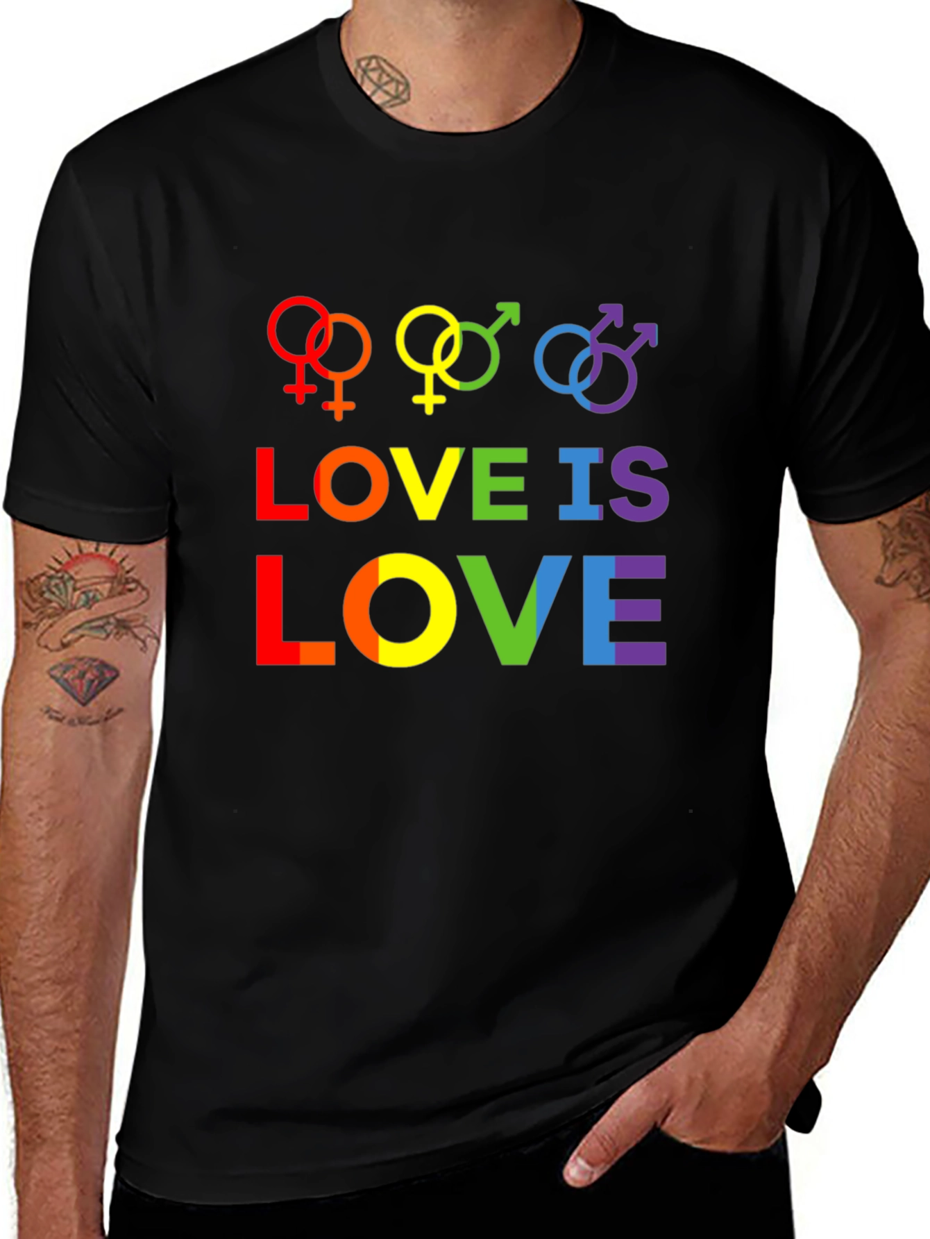 Love is Love Rainbow Graphic Tee - Pride Shirt