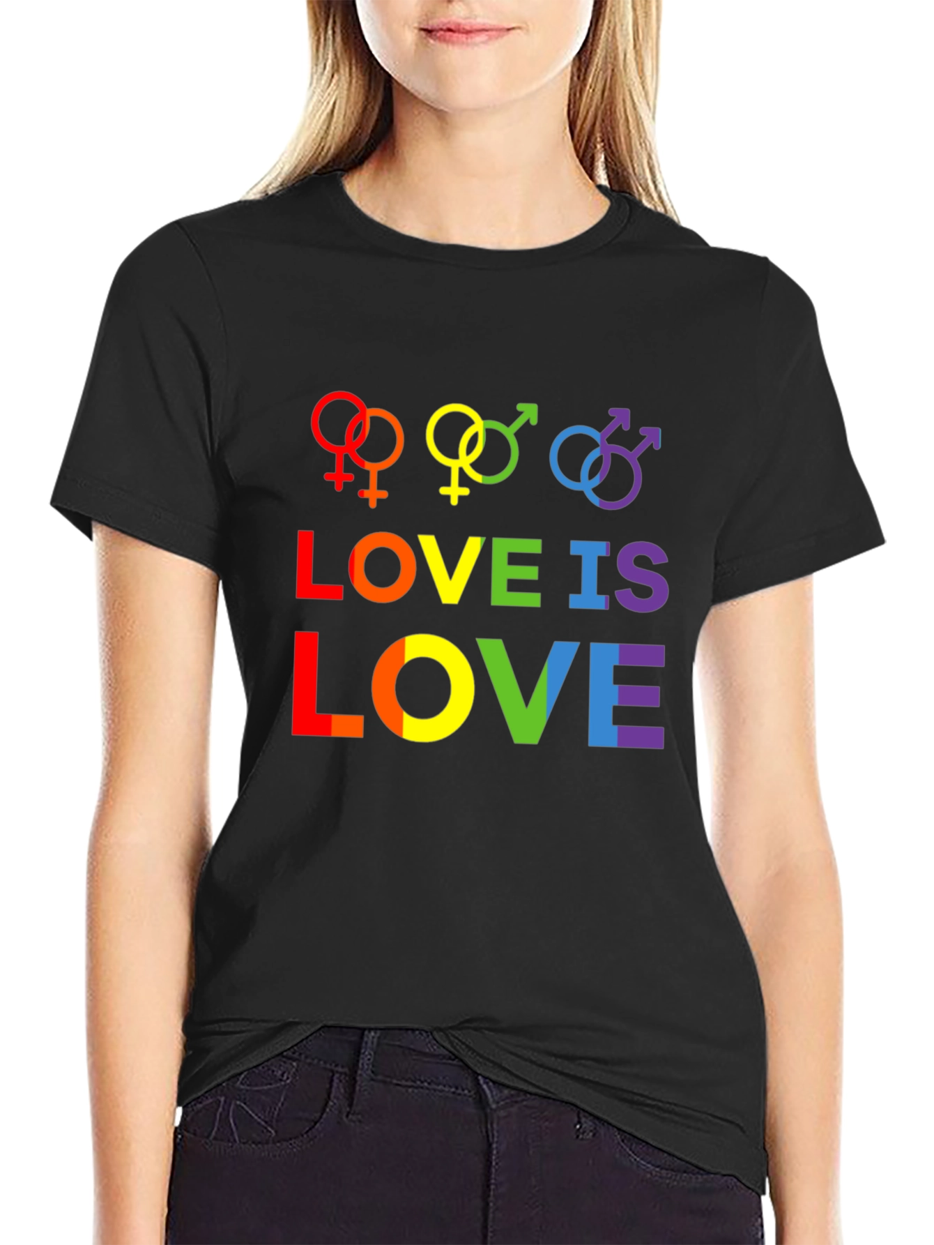 Love is Love Rainbow Graphic Tee - Pride Shirt