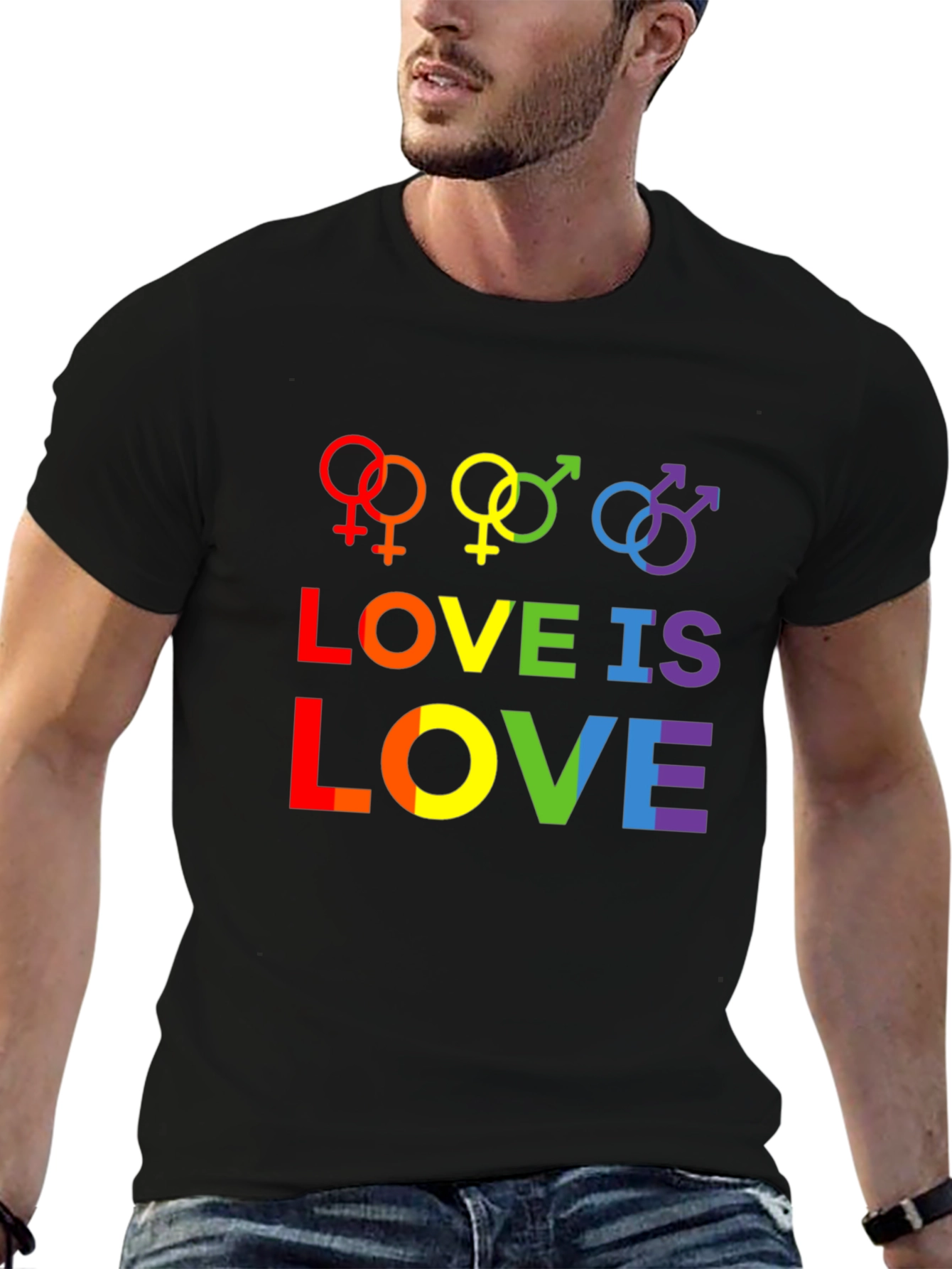 Love is Love Rainbow Graphic Tee - Pride Shirt