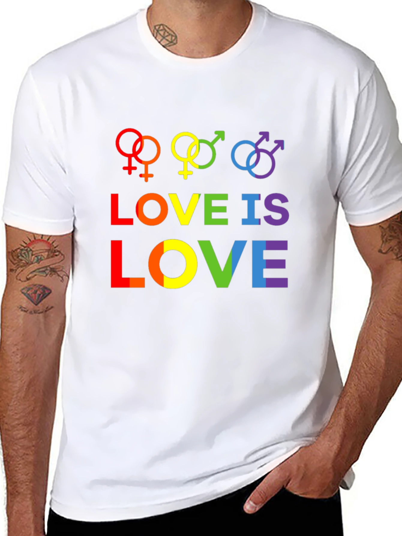Love is Love Rainbow Graphic Tee - Pride Shirt