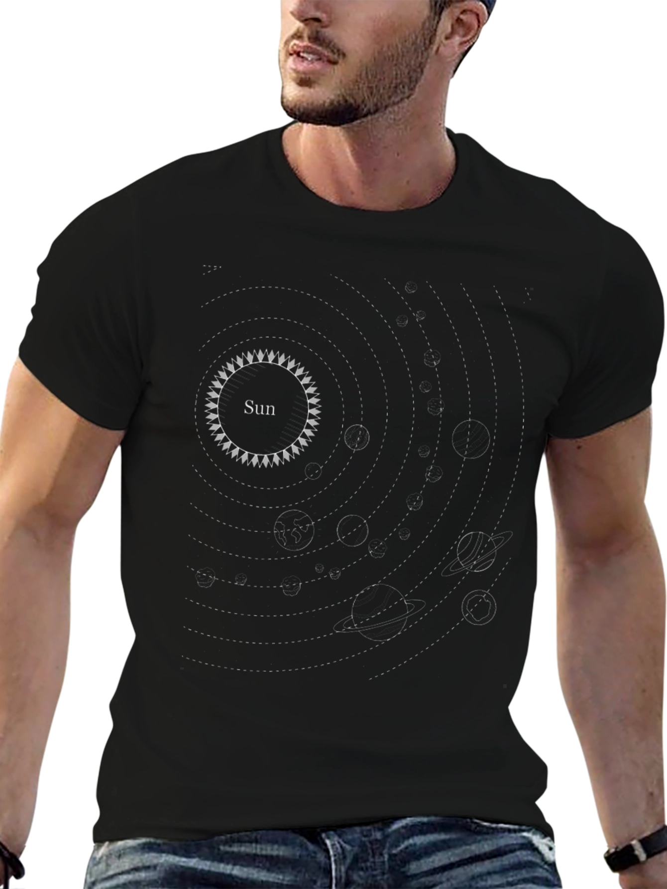 Solar System Graphic Tee - Black